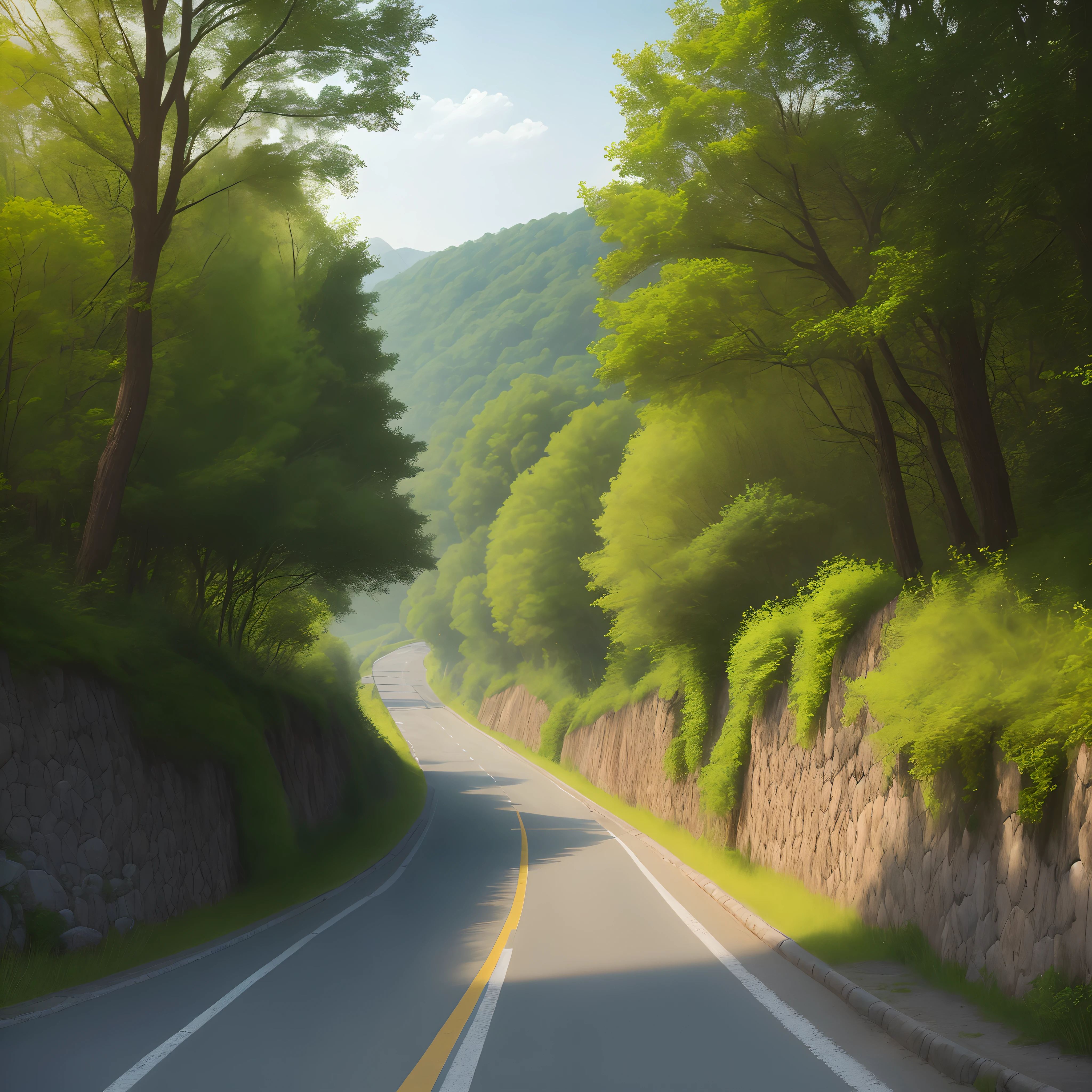 Serpantine road in landscape