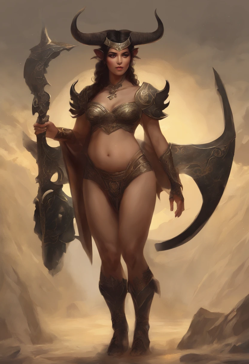 Pregnancy, thunderbolt(Black Minotaur:1.5),Those with an ax(Black Minotaur Monster:1.8),Cow standing with an axa A high res render of a desi pregnant woman of 30s sexy, busty, perfect hips , covering breasdts with hands, looking at the viewer , side profile, sexy and nusde highly detailed, 8k render, high res, ultra quality, realistic, round face, short straight hair, lustsy smile, glowing eyes, happy faceh by Tom Bagshaw, Painful expression, pregnant woman.