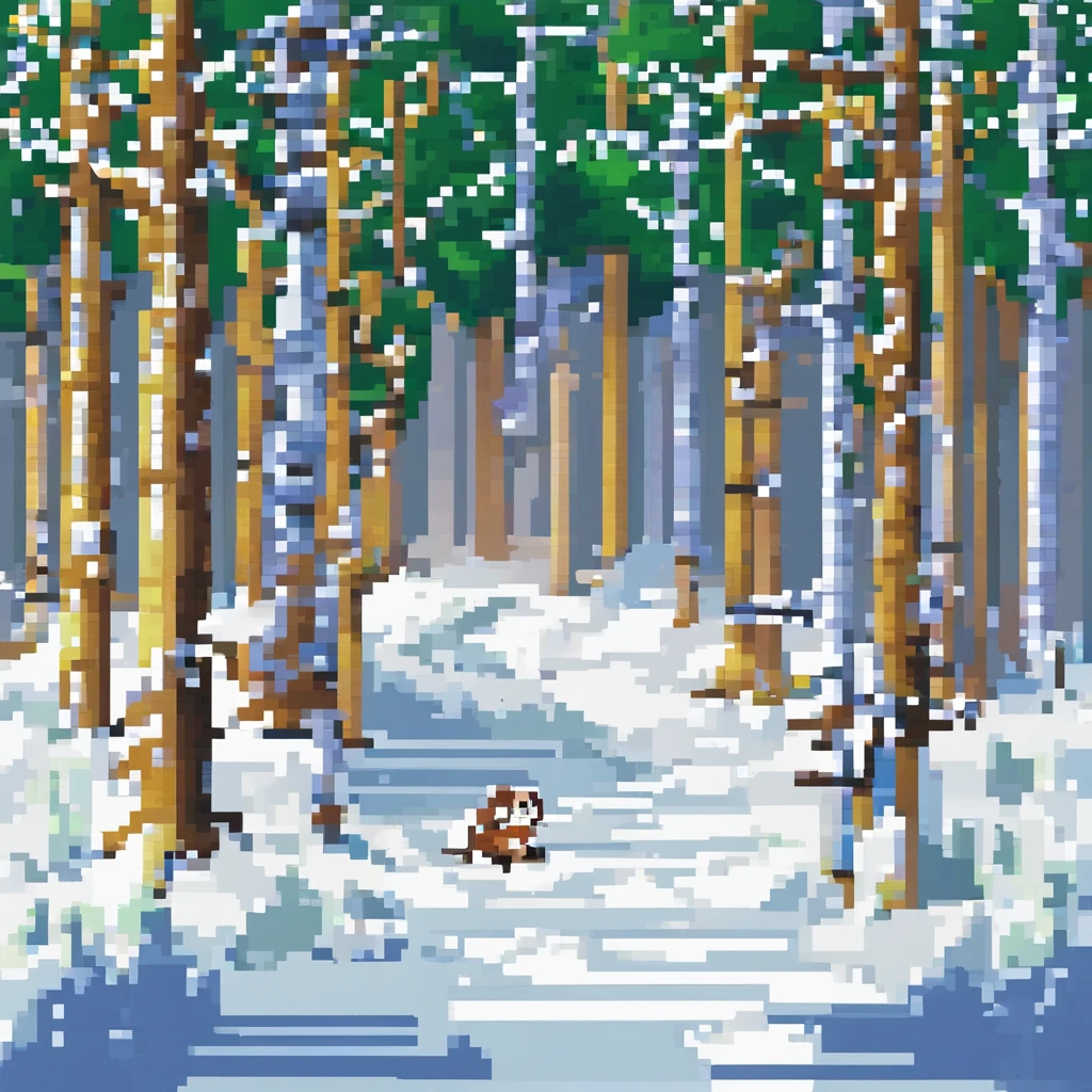 espadachim, fundo de floresta nevando