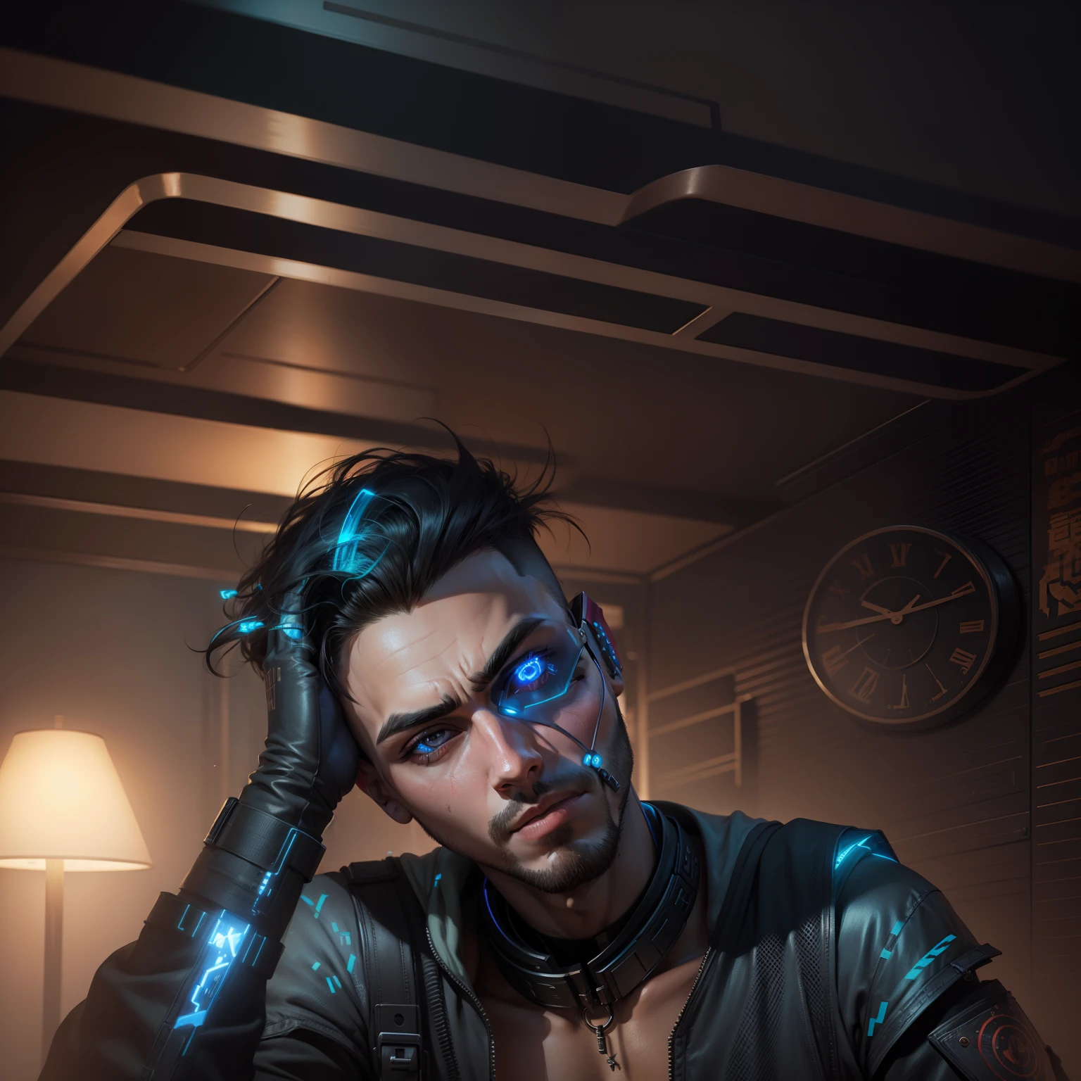 Change background cyberpunk hansome boy, realistic face ,8k ,ultra realistic