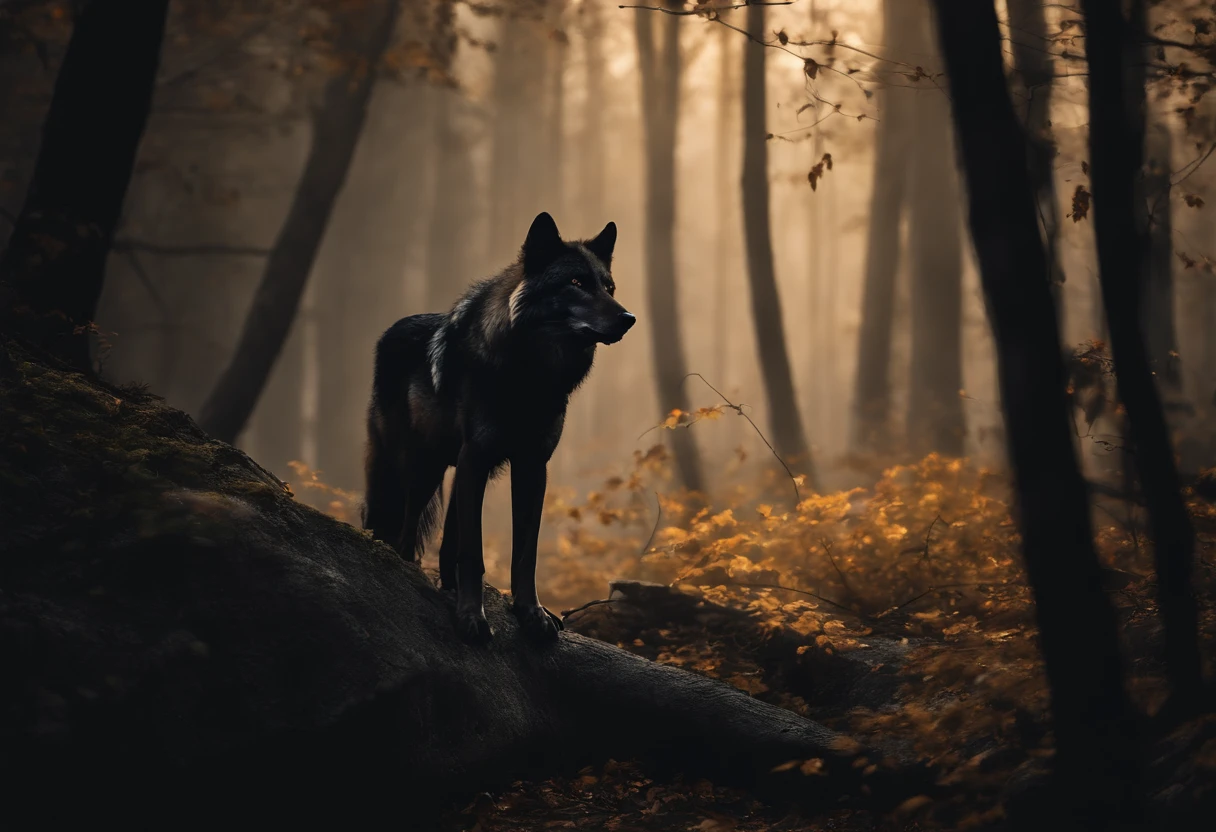 (black wolf costume, wounded back:1.1,strong wolf:1.1,tall and strong,body muscles,strong shoulders,sharp claws:intense,ferocious stare:1.1)
(oil painting:1.1,vibrant colors,high contrast,dramatic lighting,texture:1.1)
(wolf in medieval costume:1.1,armor:1.1, torn and stained,cloak with intricate embroidery)
(eerie forest backdrop:dense trees,misty atmosphere)
(arrow lodged:1.1,piercing through back,intense pain:blood dripping,epic battle scene:1.1)
(fierce expression:1.1,glowing yellow eyes,determined)
(struggling to stand:1.1,steadfast,bloodied paws,resilient)
(ashes in background:1.1,smoky atmosphere:1.1)
(cigarette in mouth:1.1,smoke swirls:1.1,mysterious:1.1)
(burning cigarette tip:1.1,glowing ember)
(dark color palette,muted tones,hint of red)
(masterpiece:1.2,realistic:black wolf in costume,deep emotion,attention to detail:1.2,rich textures:1.1)