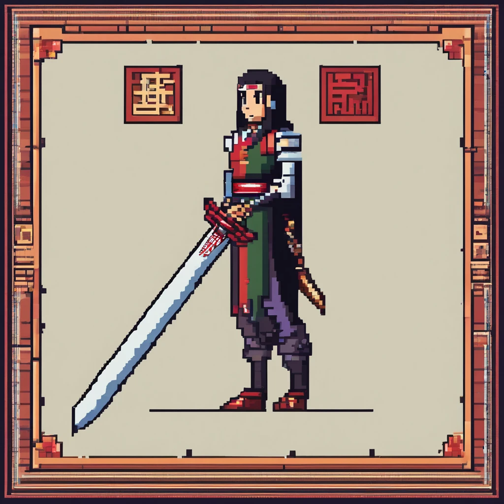 personagem segurando uma katana