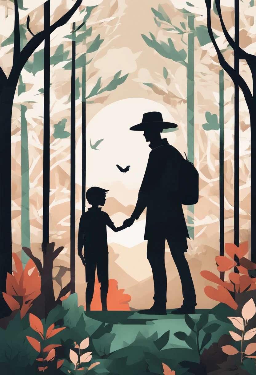 a man in the forest