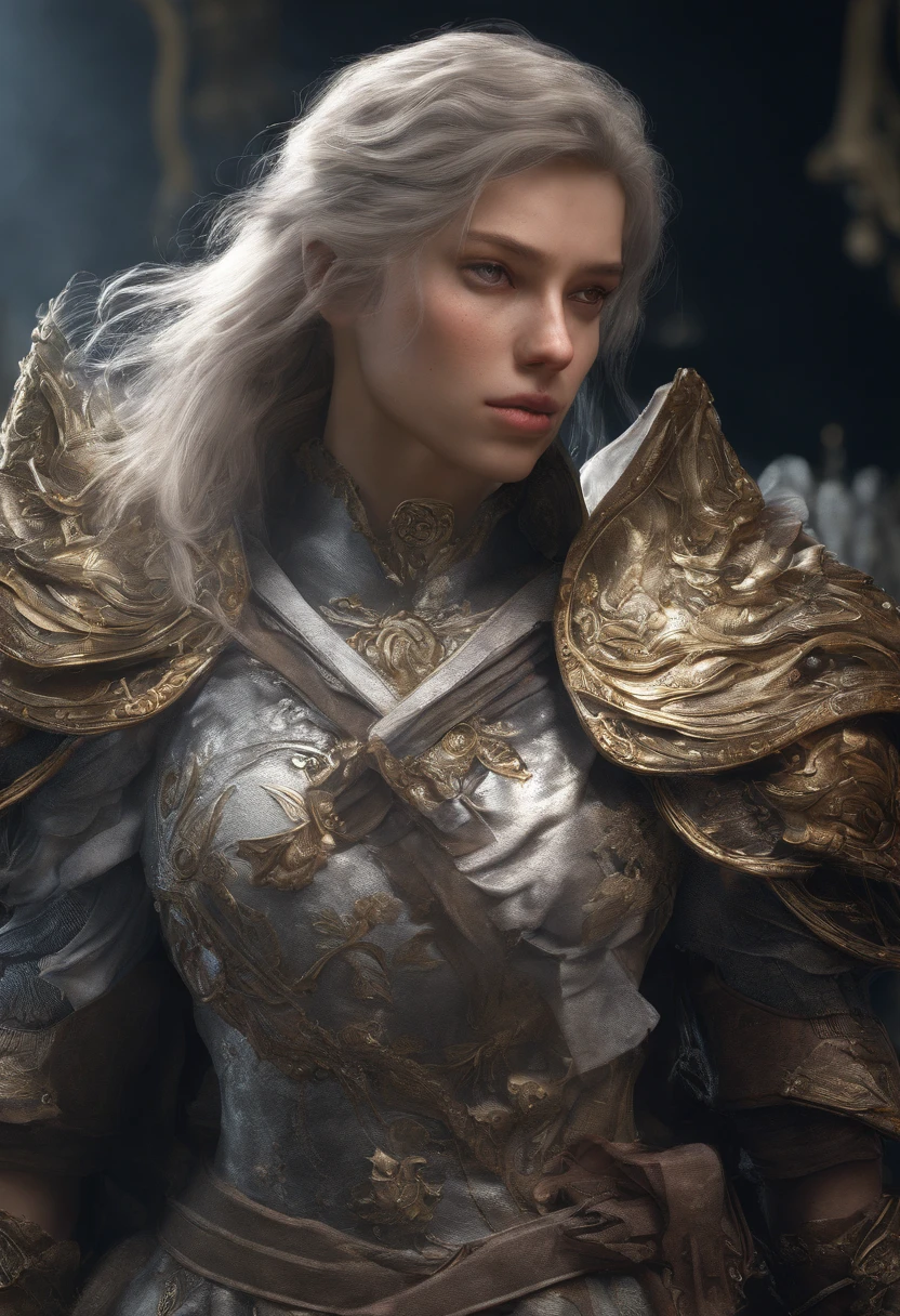 7 Archangel, stunningly beautiful, eldon ring, Bloodborne, Full body portrait, Sharp shots, Professional photography, 70mm lense, Meticulous love, Good quality, Unreal Engine 5, the wallpaper, Colorful, Very detailed, 8K, Soft light, Realistic photo
