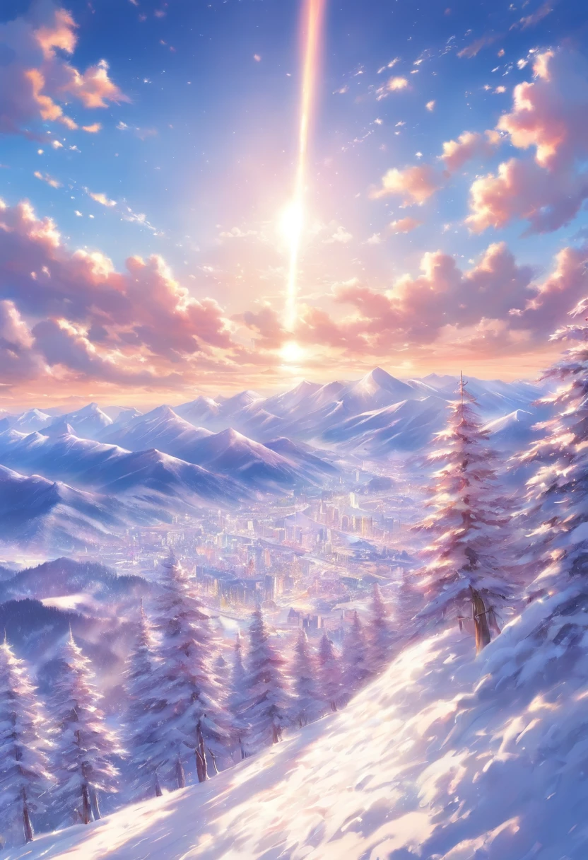 The mountains are silvery white, the sun is shining and the skis wind down fast,