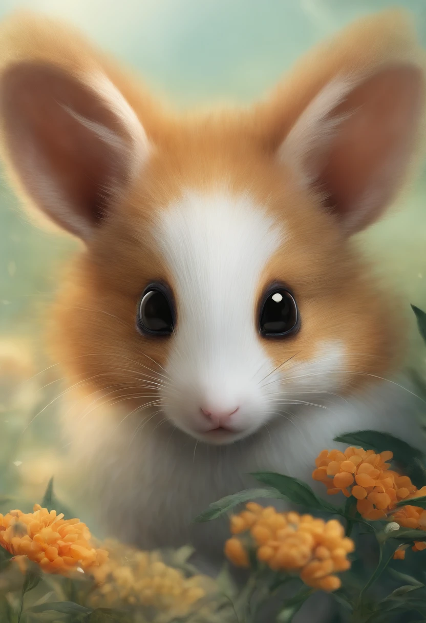 Create a small and tender animal that does not exist in real life, ese animal representara un empresa de web designr, sus colores tienen que ser negro y pulpura, Animating has to be tender and loving