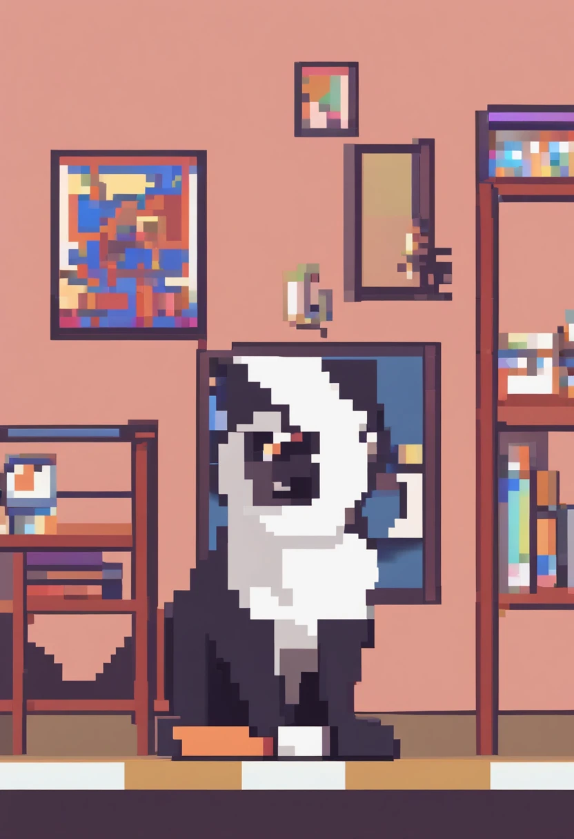 Pixel Art Cat. Cats. 3D pixel art 4K wallpaper. Incredible pixel art details. Pixel art. steam wave. Detailed Unreal Engine pixel art