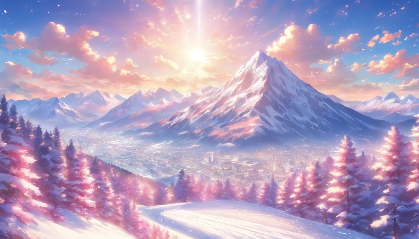 The mountains are silvery white, the sun is shining and the skis wind down fast,