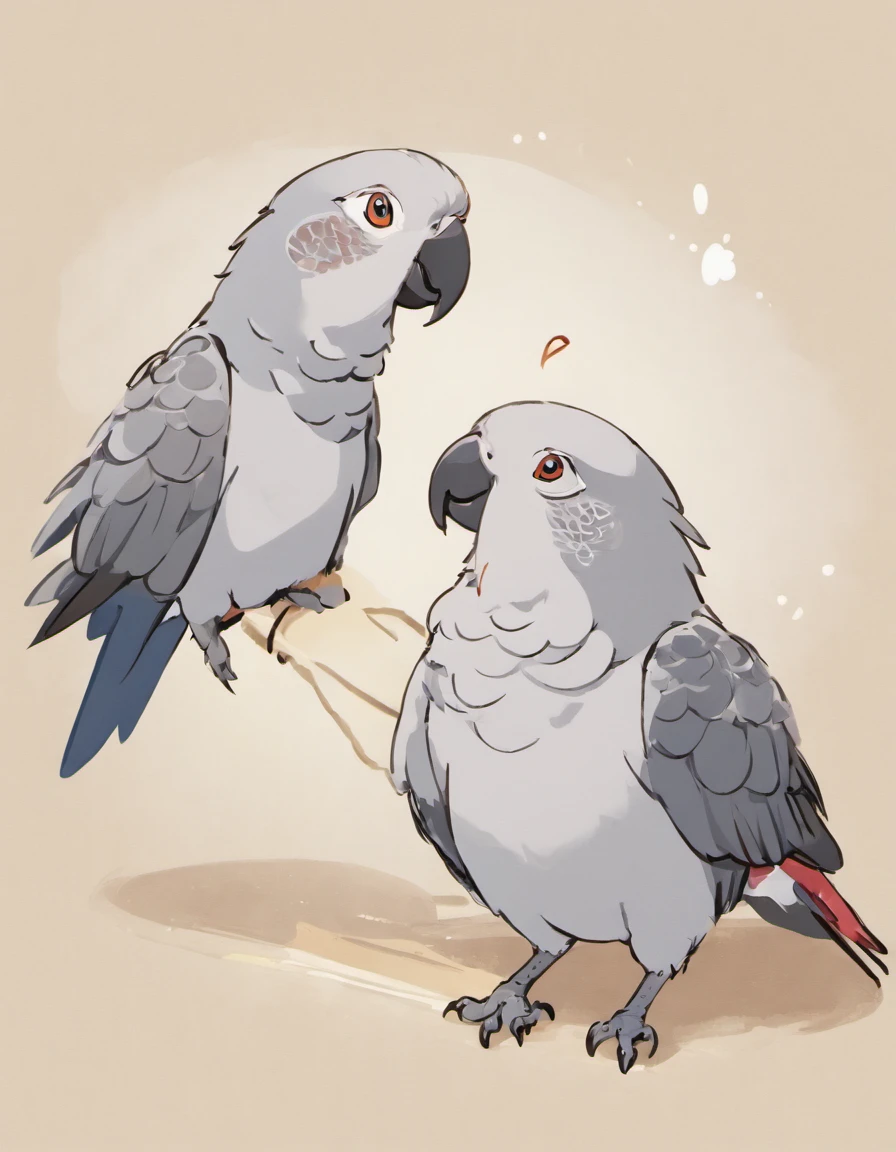 I would like to create the following animal in the sowsow pokemon art style, The African Grey Parrot, known scientifically as Psittacus erithacus, is a remarkable and highly intelligent avian species that captivates bird enthusiasts worldwide. These parrots are native to the dense rainforests of West and Central Africa, where their striking appearance and extraordinary abilities have earned them a well-deserved reputation as one of the most coveted and cherished parrot species.
What immediately sets the African Grey Parrot apart is its striking plumage. These birds are adorned in varying shades of grey, with a scalloped pattern on their feathers that adds an air of elegance to their appearance. A striking crimson tail is a distinctive feature that provides a splash of vibrant color. Their sharp, intelligent eyes are surrounded by a white mask-like pattern, creating a look of perpetual curiosity and alertness.
However, it's not just their appearance that makes African Grey Parrots extraordinary; it's their unparalleled intelligence. These parrots are renowned for their exceptional cognitive abilities and knack for learning complex tasks and words. They are famous for their advanced vocal mimicry skills, often able to replicate human speech with astonishing accuracy. Beyond mimicry, African Greys can understand and use words and phrases in context, demonstrating an astonishing level of comprehension.
In terms of temperament, African Grey Parrots are known for their affectionate yet independent nature. They often form deep bonds with their human companions, seeking companionship and interaction. However, they also value their alone time and can entertain themselves with toys and puzzles. Their playful antics and ability to engage in meaningful conversations make them beloved members of countless households around the world. Can you make it have a white background too please,
