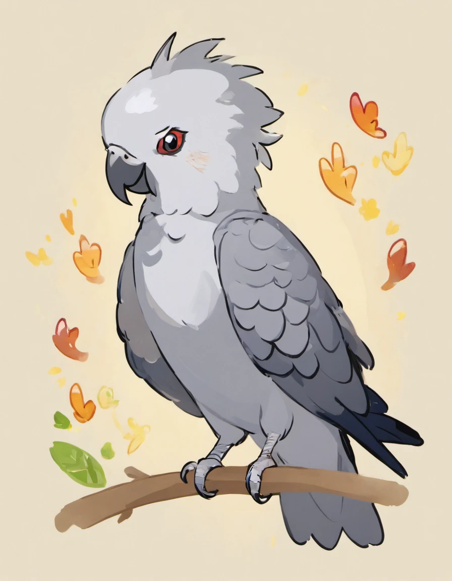 I would like to create the following animal in the sowsow pokemon art style, The African Grey Parrot, known scientifically as Psittacus erithacus, is a remarkable and highly intelligent avian species that captivates bird enthusiasts worldwide. These parrots are native to the dense rainforests of West and Central Africa, where their striking appearance and extraordinary abilities have earned them a well-deserved reputation as one of the most coveted and cherished parrot species.
What immediately sets the African Grey Parrot apart is its striking plumage. These birds are adorned in varying shades of grey, with a scalloped pattern on their feathers that adds an air of elegance to their appearance. A striking crimson tail is a distinctive feature that provides a splash of vibrant color. Their sharp, intelligent eyes are surrounded by a white mask-like pattern, creating a look of perpetual curiosity and alertness.
However, it's not just their appearance that makes African Grey Parrots extraordinary; it's their unparalleled intelligence. These parrots are renowned for their exceptional cognitive abilities and knack for learning complex tasks and words. They are famous for their advanced vocal mimicry skills, often able to replicate human speech with astonishing accuracy. Beyond mimicry, African Greys can understand and use words and phrases in context, demonstrating an astonishing level of comprehension.
In terms of temperament, African Grey Parrots are known for their affectionate yet independent nature. They often form deep bonds with their human companions, seeking companionship and interaction. However, they also value their alone time and can entertain themselves with toys and puzzles. Their playful antics and ability to engage in meaningful conversations make them beloved members of countless households around the world. Can you make it have a white background too please,