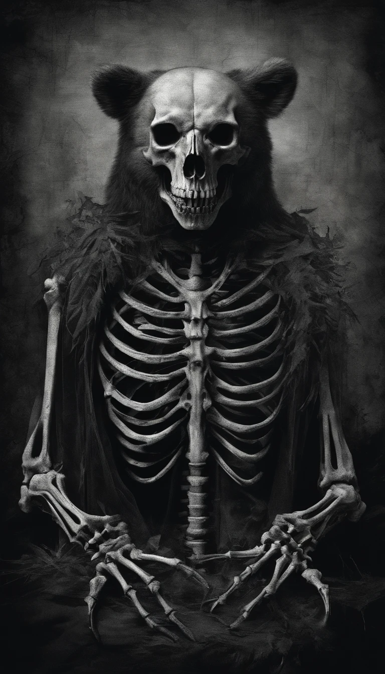 Black bear skeleton