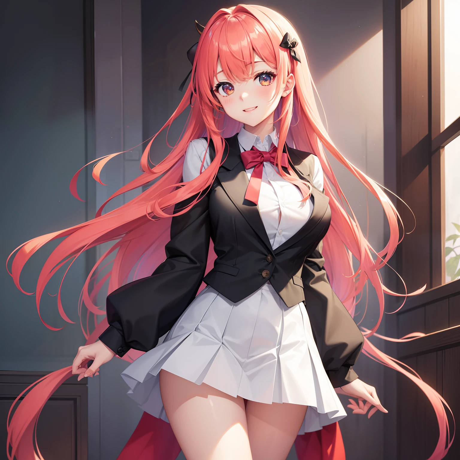 girl,harems,Multiple beautiful girls are drawn, A smile、multicolored hair 、top-quality、masterpiece、HD image quality、校服、blazers、beautiful a girl、a beauty girl、Colossal tits、超A high resolution