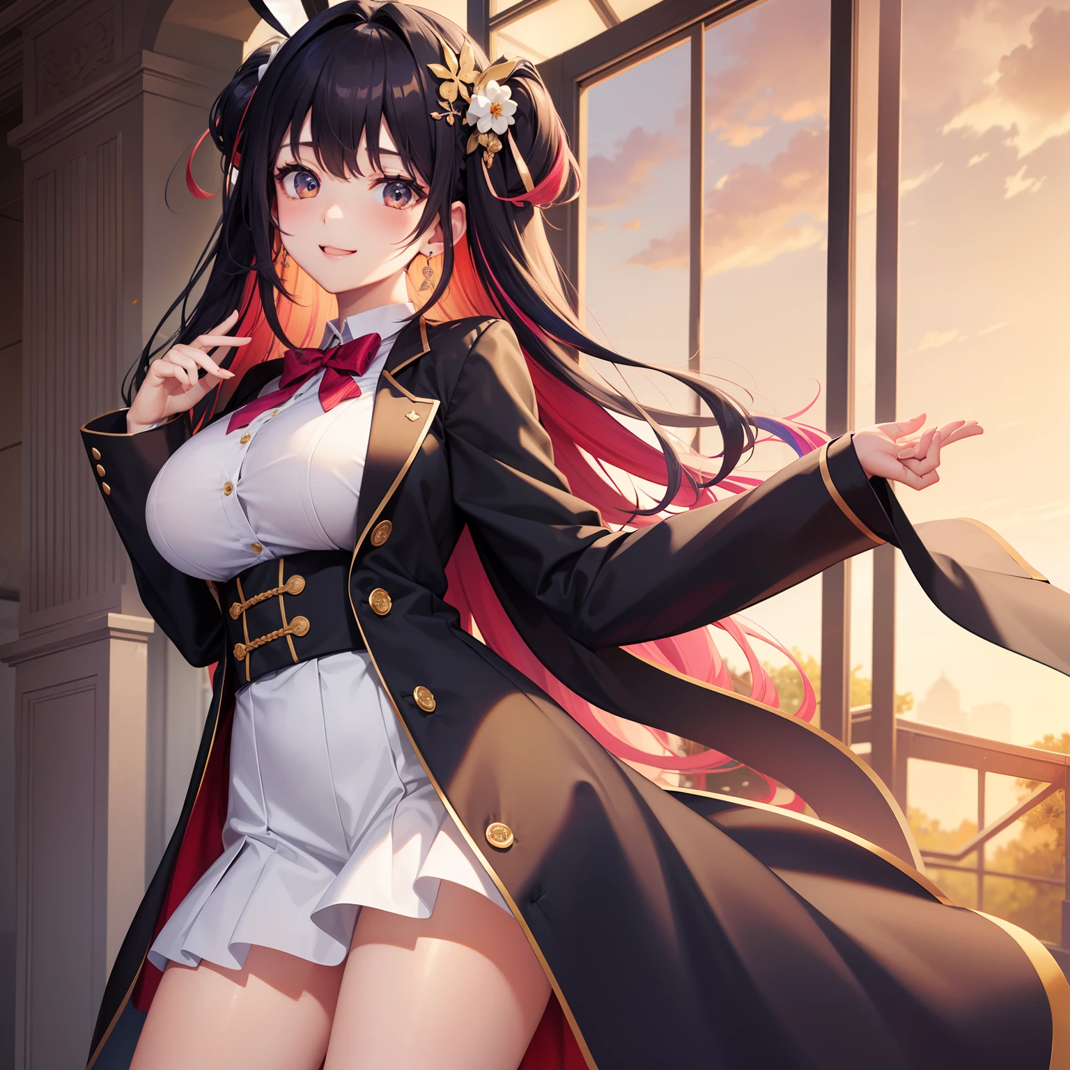 girl,harems,Multiple beautiful girls are drawn, A smile、multicolored hair 、top-quality、masterpiece、HD image quality、校服、blazers、beautiful a girl、a beauty girl、Colossal tits、超A high resolution