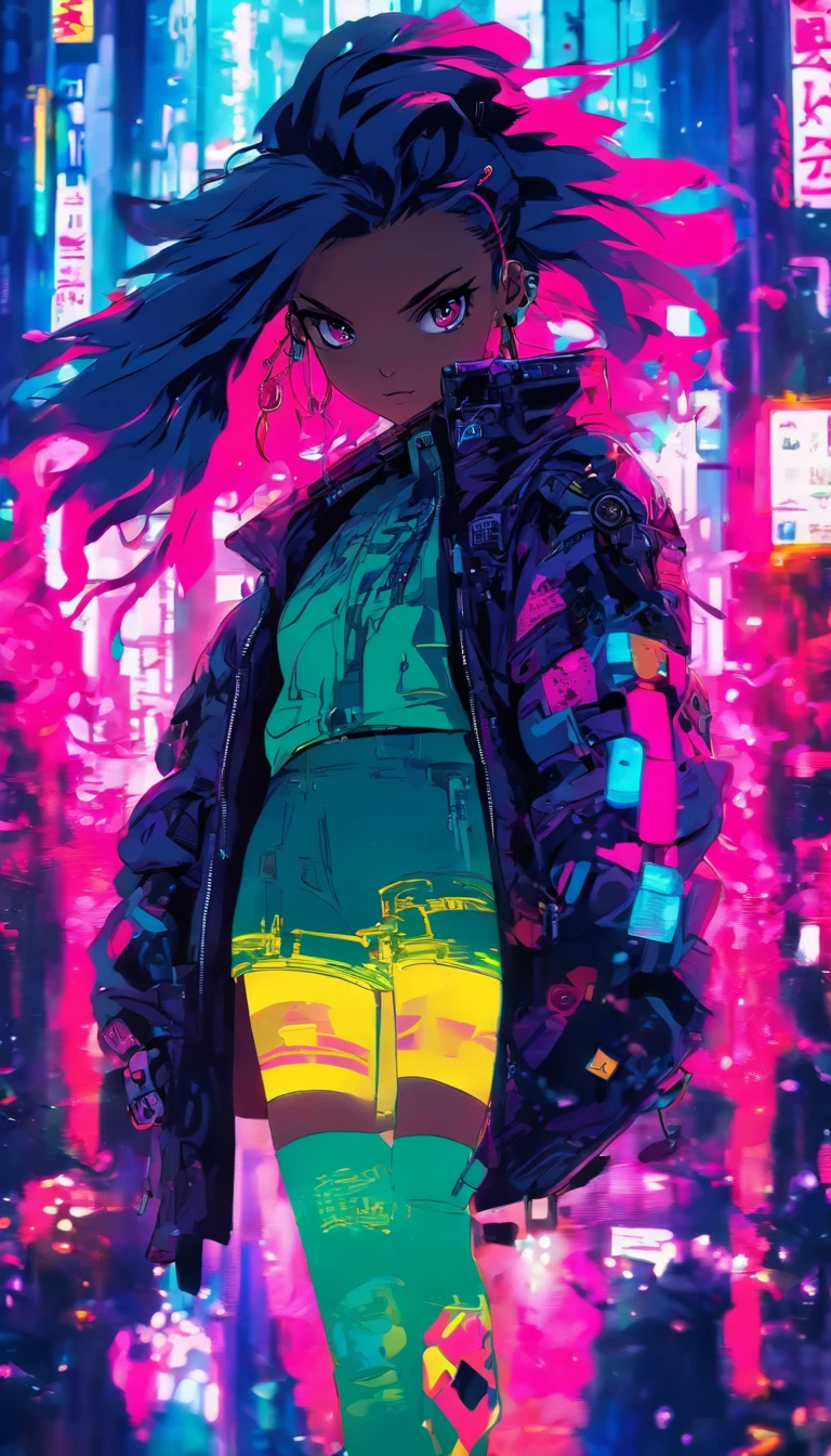 Loepfe-esque girl in a cyberpunk city