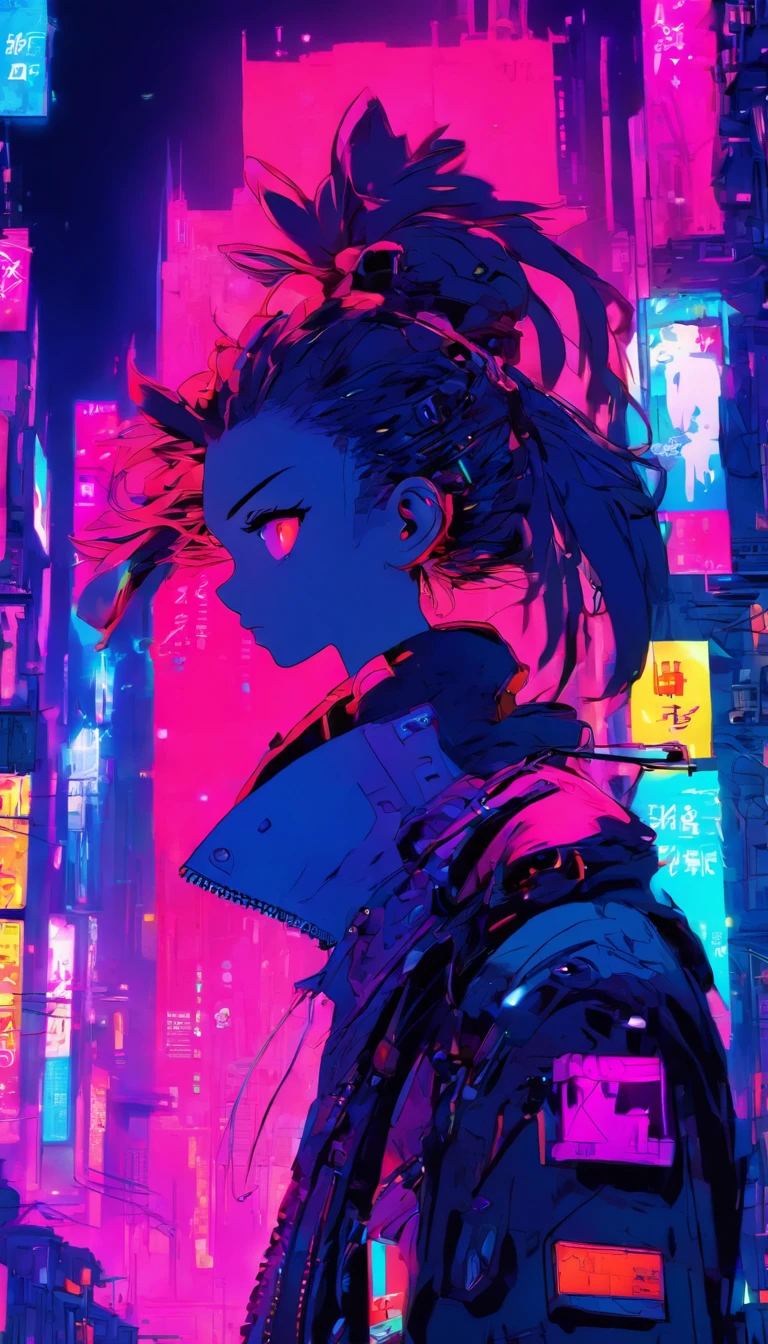 Loepfe-esque girl in a cyberpunk city