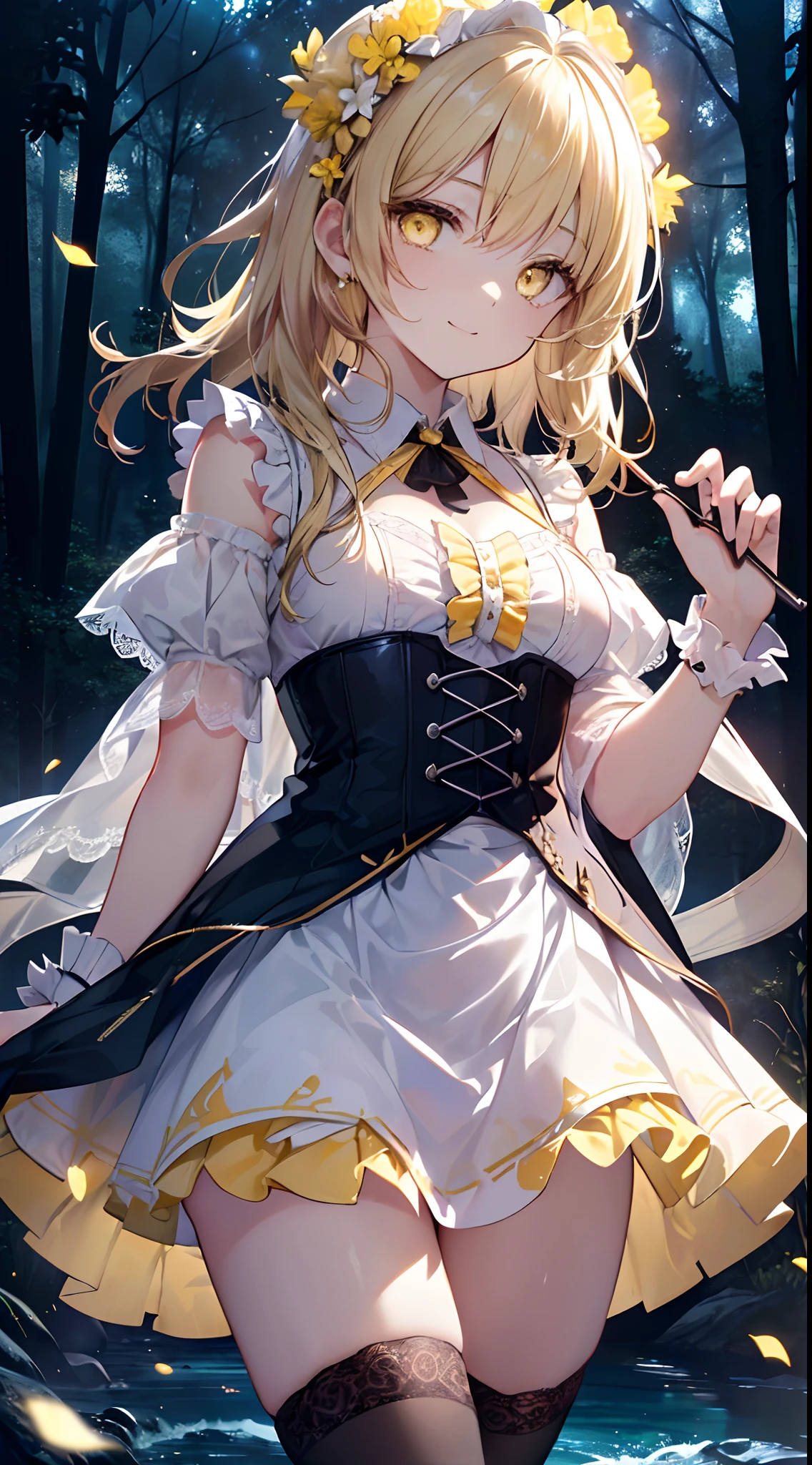 Anime girl in a dress with a sword in her hand - SeaArt AI