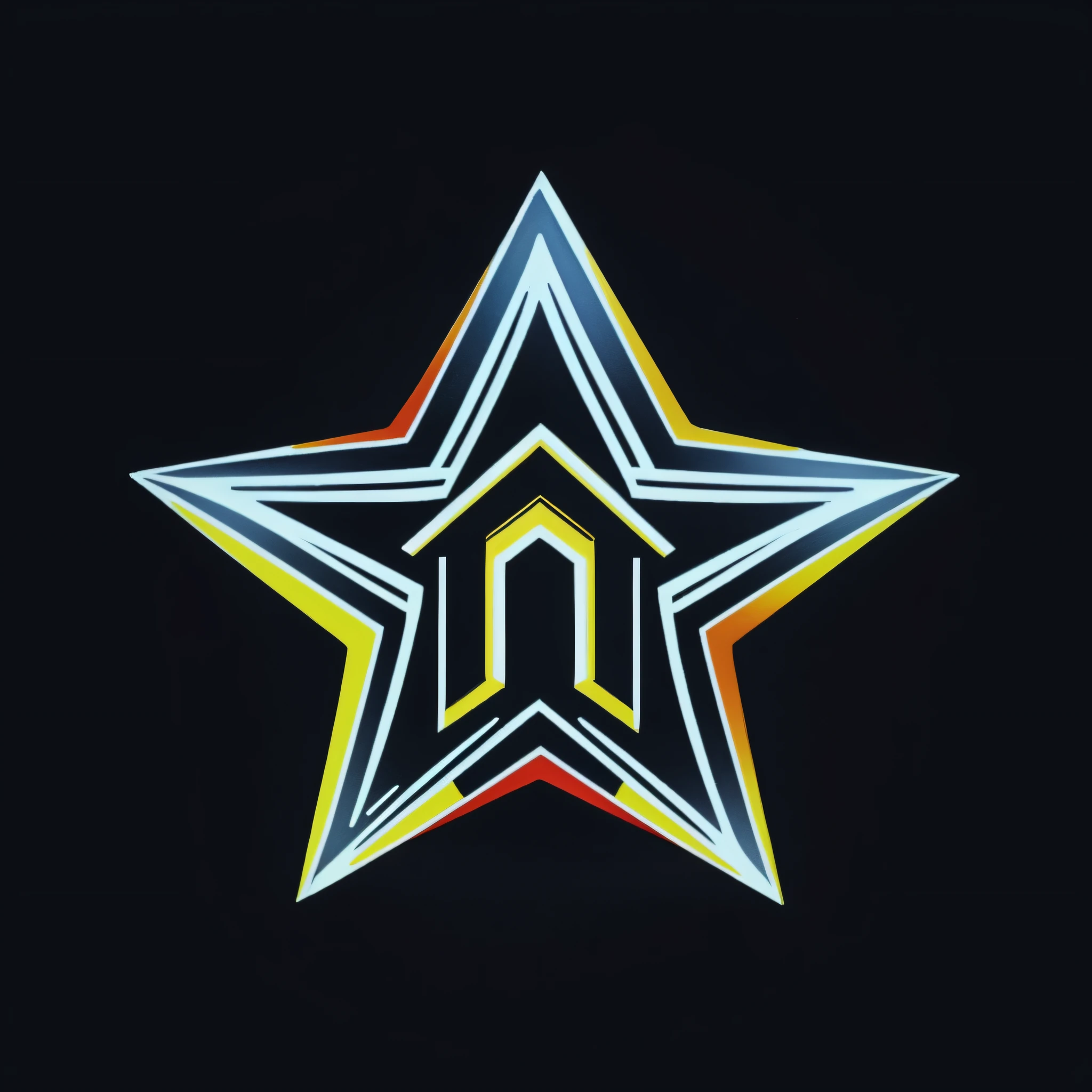 um close up de uma estrela com um fundo preto, telhado estrela, estrela dentro, estrela gigante, Estrela Michelin, Novi Estrelas, magic star, Estrela KPOP, Criador de estrelas, arte do logotipo, base estelar, foto de perfil, single logo, Arte conceitual do logotipo neon da Netflix, arte promocional, imagem de perfil, arte oficial, Feito em Adobe Illustrator, Melhor logotipo, Linhas de estrelas