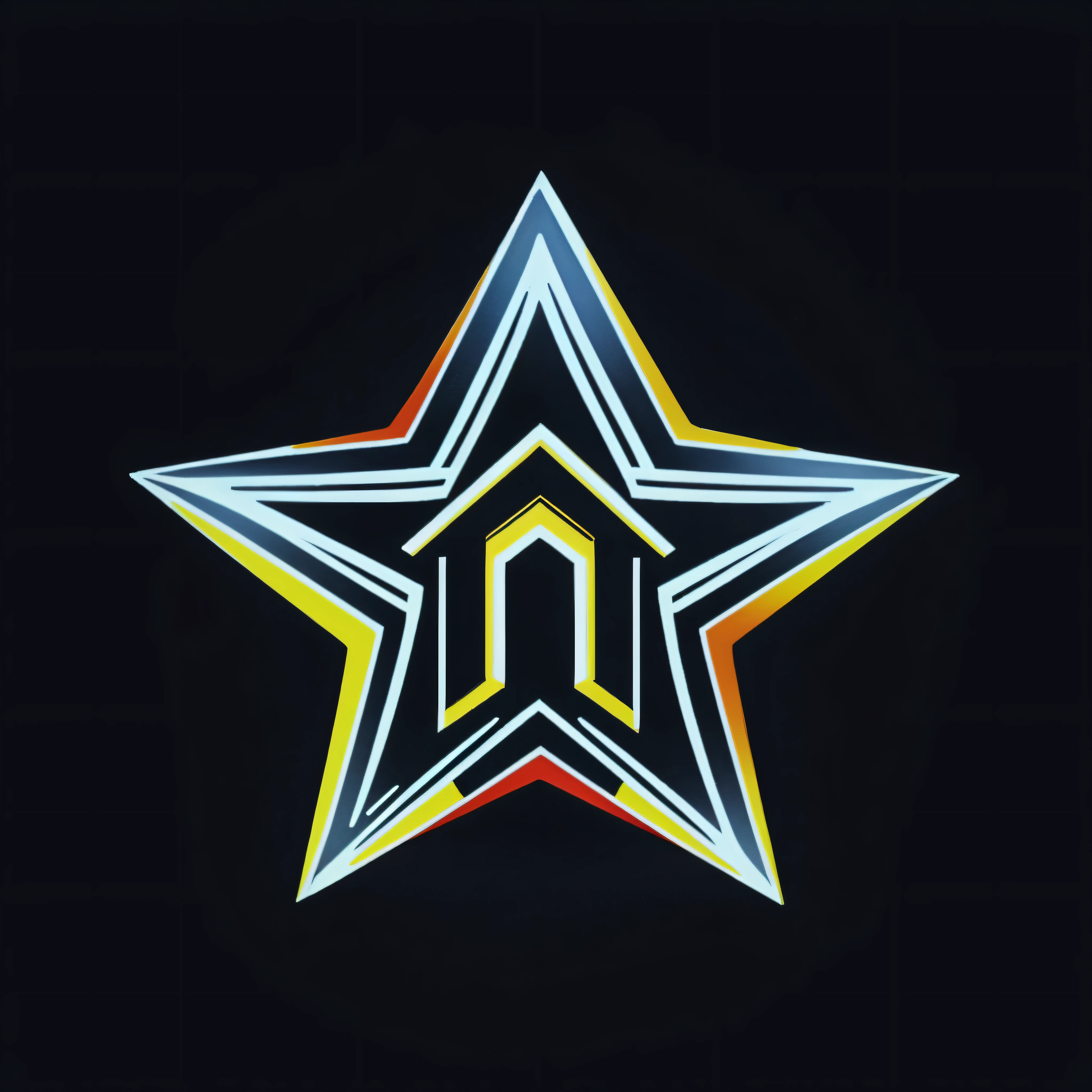 um close up de uma estrela com um fundo preto, telhado estrela, estrela dentro, estrela gigante, Estrela Michelin, Novi Estrelas, magic star, Estrela KPOP, Criador de estrelas, arte do logotipo, base estelar, foto de perfil, single logo, Arte conceitual do logotipo neon da Netflix, arte promocional, imagem de perfil, arte oficial, Feito em Adobe Illustrator, Melhor logotipo, Linhas de estrelas