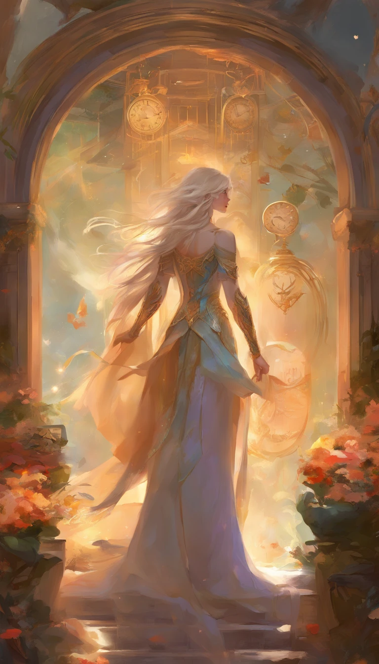 Blend in with the background, They were two women in a room with a clock and a lamp, wlop and ross thran, wlop and andrei riabovitchev, ross tran and bayard wu, edgar maxence and ross tran, WLOP and Sakimichan, ross tran and wlop, loish and ross tran, wlop and ross thran, wlop and rossdraws.