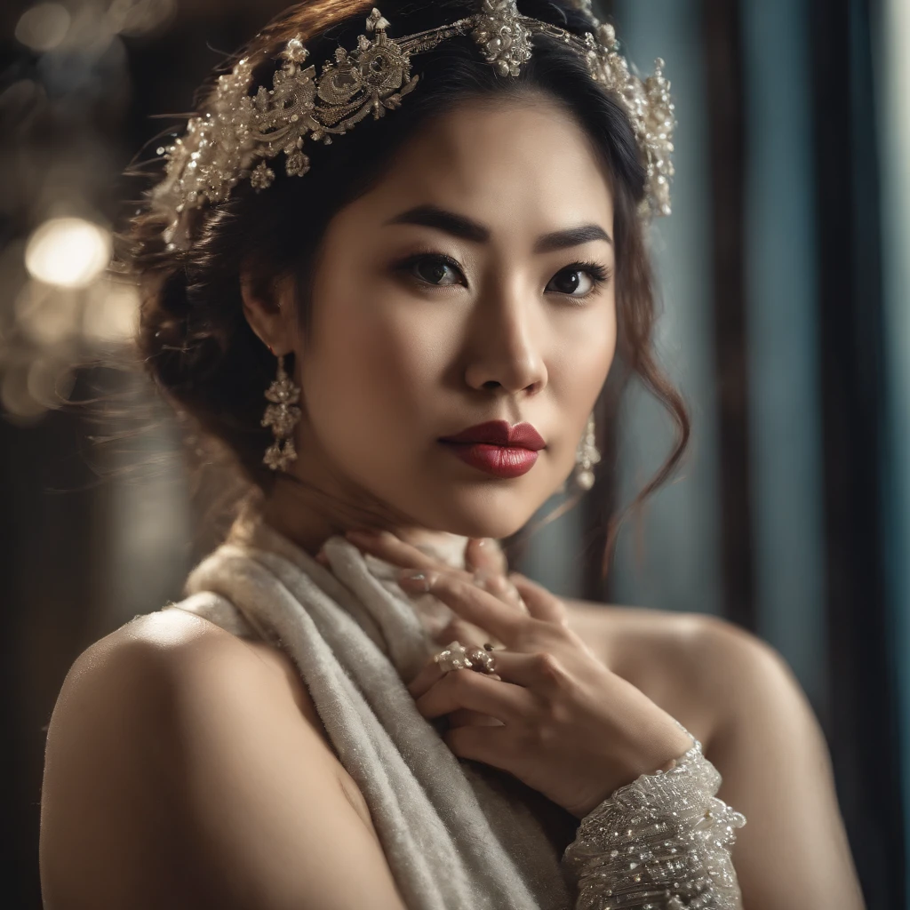 asian , busty , realistic, naked