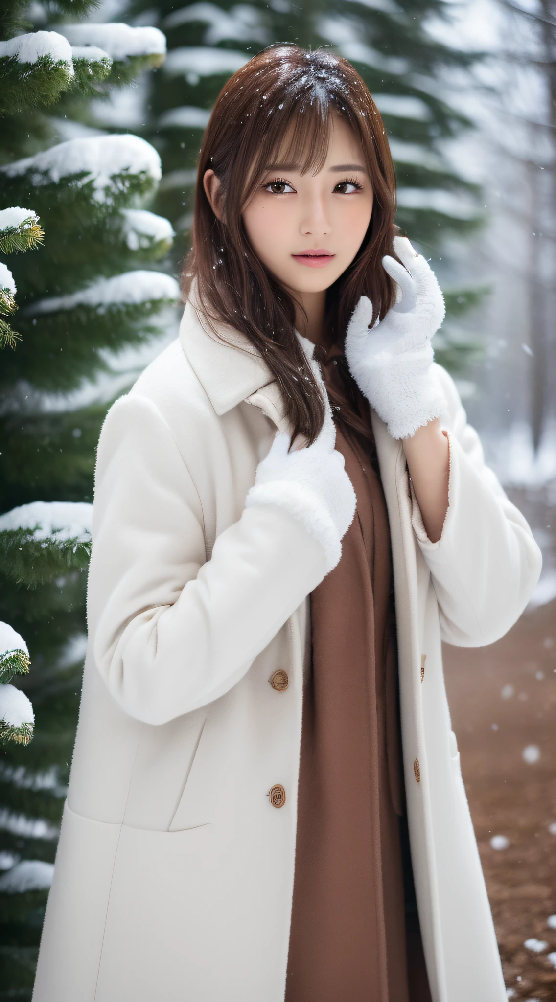Cover with white gloves