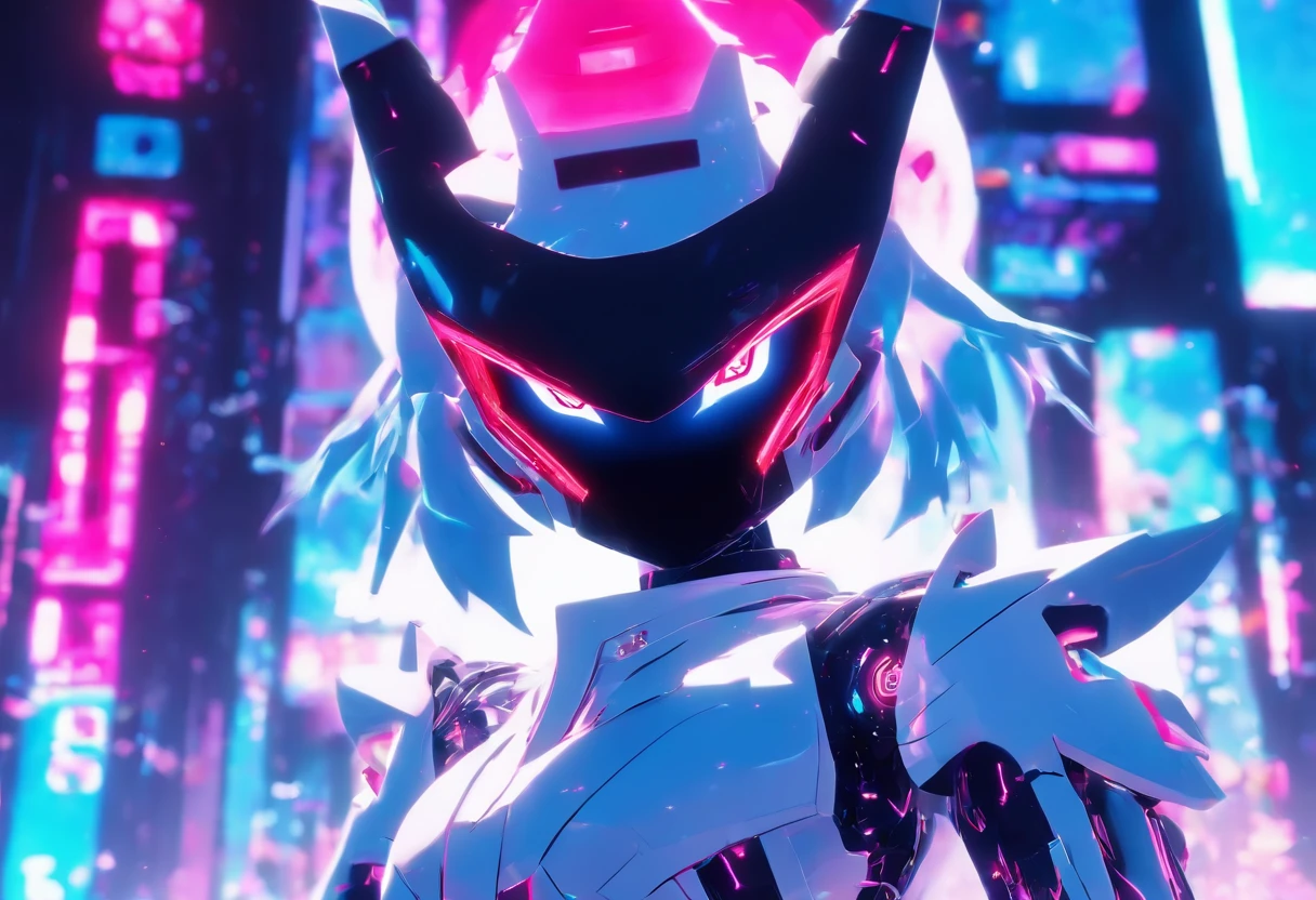 roblox avatar, lunar themed attire, super glitched, chrome outfit, profile picture 1024px, roblox screenshot, roblox, white scary skin, smooth white tight clothes suit, fully robotic!! catgirl, subtle glitches, clear outfit design, an aesthetic!, robot monster in background