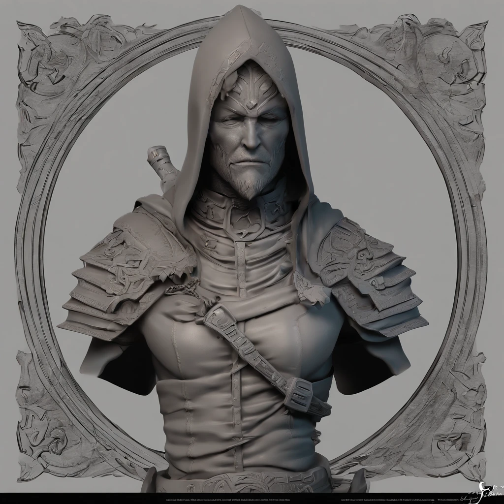 A 3d concept bust of an assassin I created using Zbrush, Maya, Mari, V-Ray, Keyshot and Nuke. The design of the base was based on world of warcraft's artwork.