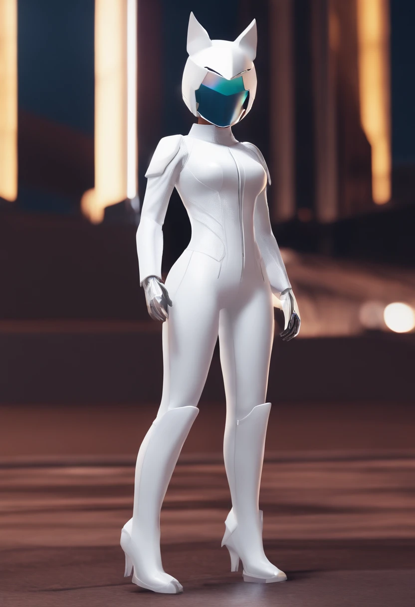 roblox avatar, lunar themed attire, super glitched, chrome outfit, profile picture 1024px, roblox screenshot, roblox, white scary skin, smooth white tight clothes suit, catboy, subtle glitches, clear outfit design,