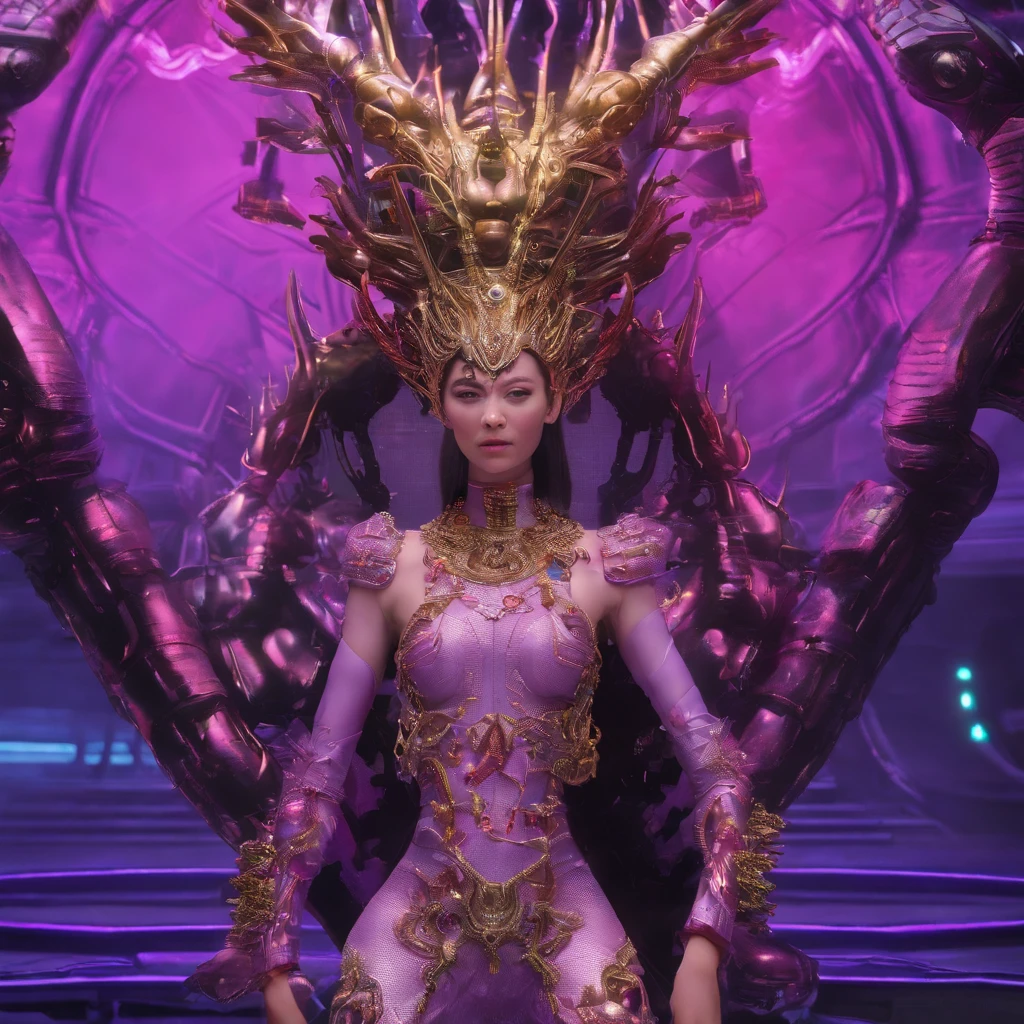 32K(tmasterpiece,k hd,hyper HD,32K)short detailed hair,Gold jewelry area in the back room,Flame Girl ,Yao Lang protector (realisticlying:1.4),Python pattern robe,Purple-pink tiara,Snowflakes fluttering,The background is pure,Hold your head high,Be proud,The nostrils look at people, A high resolution, the detail, RAW photogr, Sharp Re, Nikon D850 Film Stock Photo by Jefferies Lee 4 Kodak Portra 400 Camera F1.6 shots, Rich colors, ultra-realistic vivid textures, Dramatic lighting, Unreal Engine Art Station Trend, cinestir 800,Hold your head high,Be proud,The nostrils look at people