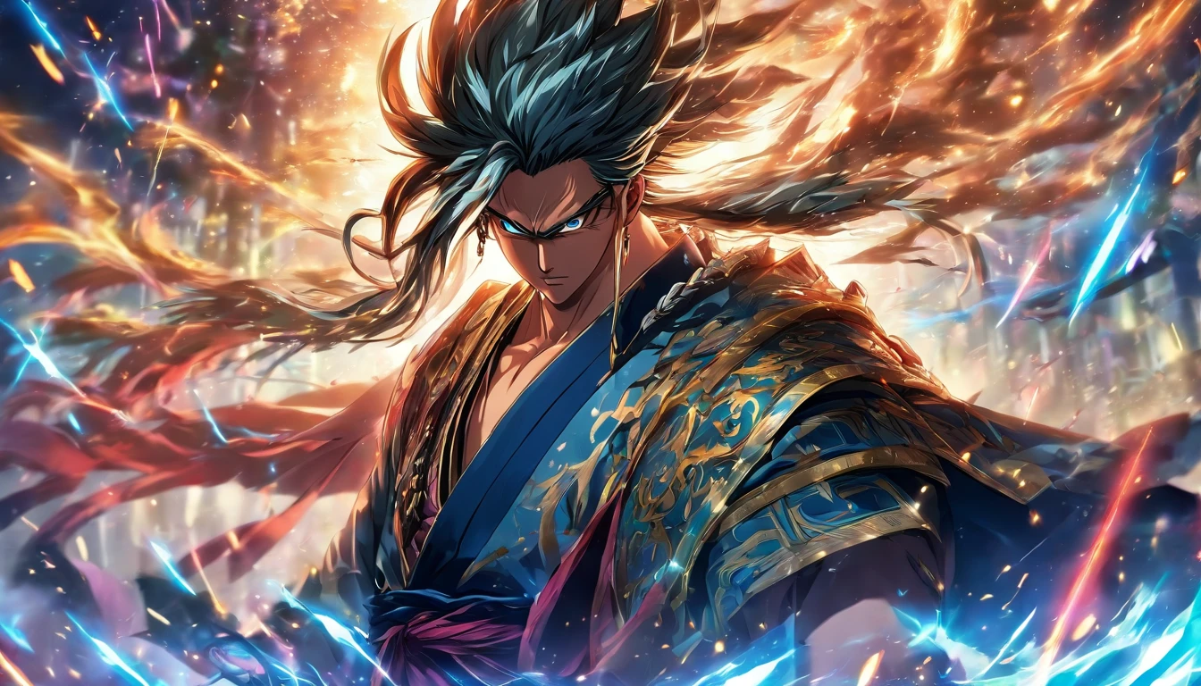 ((Masterpiece))，(Best quality))，There were 20 swords suspended in the air around the young Taoist，Unlimited sword system，Glow effects，Hyper-realistic，Ultra photo realsisim，Ink wind，8K，super-fine，high qulity