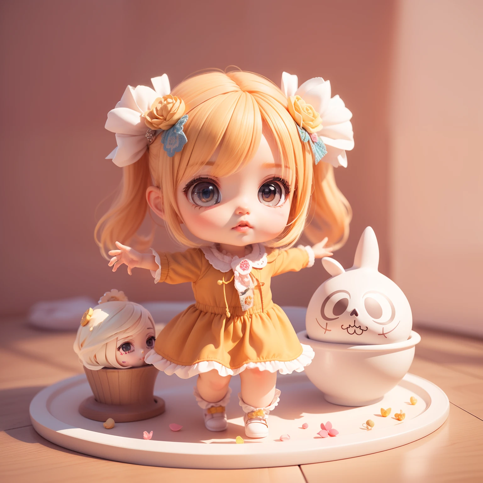 Cute Baby Chibi Anime、(((chibi 3d))) (Best Quality), (masutepiece)Afterburst Sugar Skull, masutepiece, Best Quality