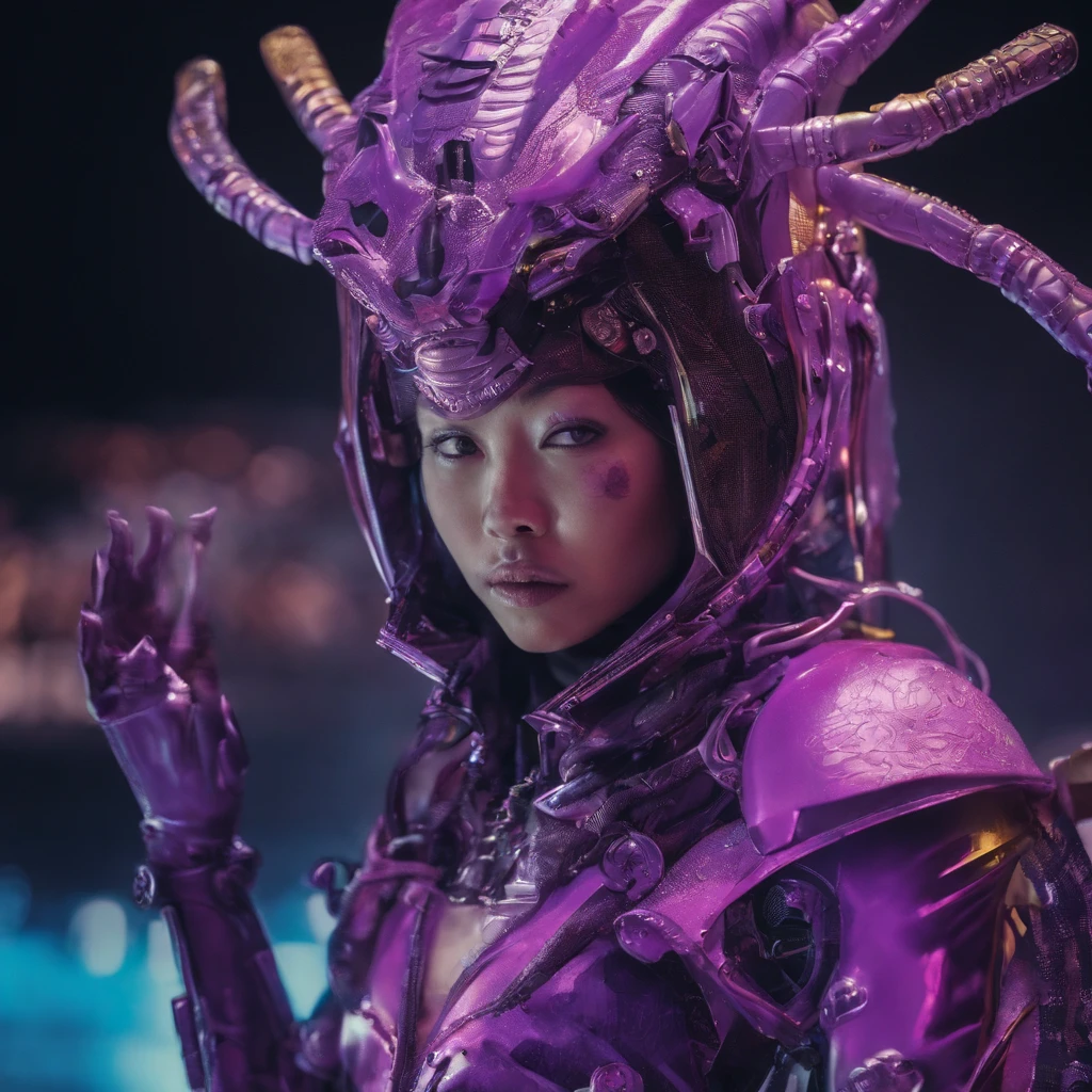 32K（tmasterpiece，k hd，hyper HD，32K）short detailed hair，Gold jewelry area in the back room，Flame Girl ，Yao Lang protector （realisticlying：1.4），Python pattern robe，Purple-pink tiara，Snowflakes fluttering，The background is pure，Hold your head high，Be proud，The nostrils look at people， A high resolution， the detail， RAW photogr， Sharp Re， Nikon D850 Film Stock Photo by Jefferies Lee 4 Kodak Portra 400 Camera F1.6 shots, Rich colors, ultra-realistic vivid textures, Dramatic lighting, Unreal Engine Art Station Trend, cinestir 800，Hold your head high，Be proud，The nostrils look at people
