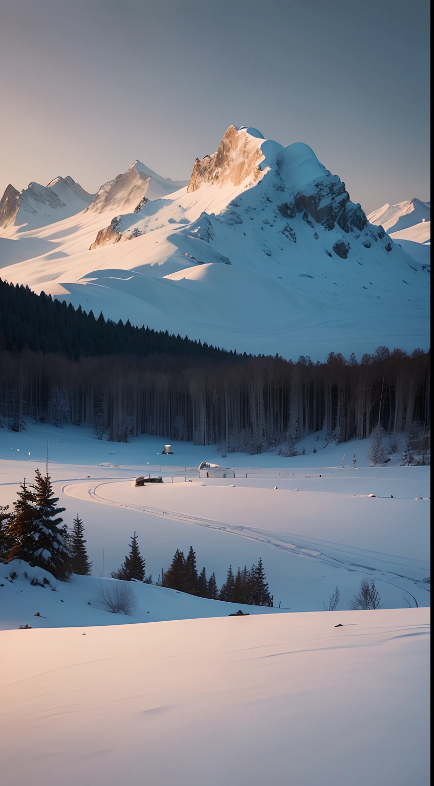 A desolate winter landscape, medium: photography, style: surrealistic with a touch of melancholy, lighting: dim, overcast sky casting soft shadows, colors: muted whites and cold blues, composition: captured with a Canon EOS 5D Mark IV DSLR, EF 50mm f/1.8 STM lens, Resolution 30.4 megapixels, ISO sensitivity: 200, Shutter speed 1/125 second, focusing on a lone computer, half-buried under a blanket of snow, symbolizing the stagnation periods in the journey of AI --ar 16:9 --v 5.1 --style raw --q 2 --s 750