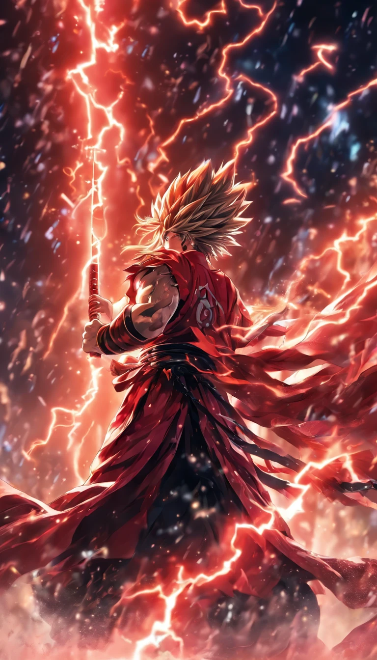 ((Masterpiece)),(Best quality)),Faraway view,Perimeter lightning,Sword Rain,A young Taoist priest,Glow effects,Hyper-realistic,Ultra photo realsisim,Chinese black and white ink style,Red,Decolorization,Smudge,ink,8K,super-fine,high qulity,OC renderer