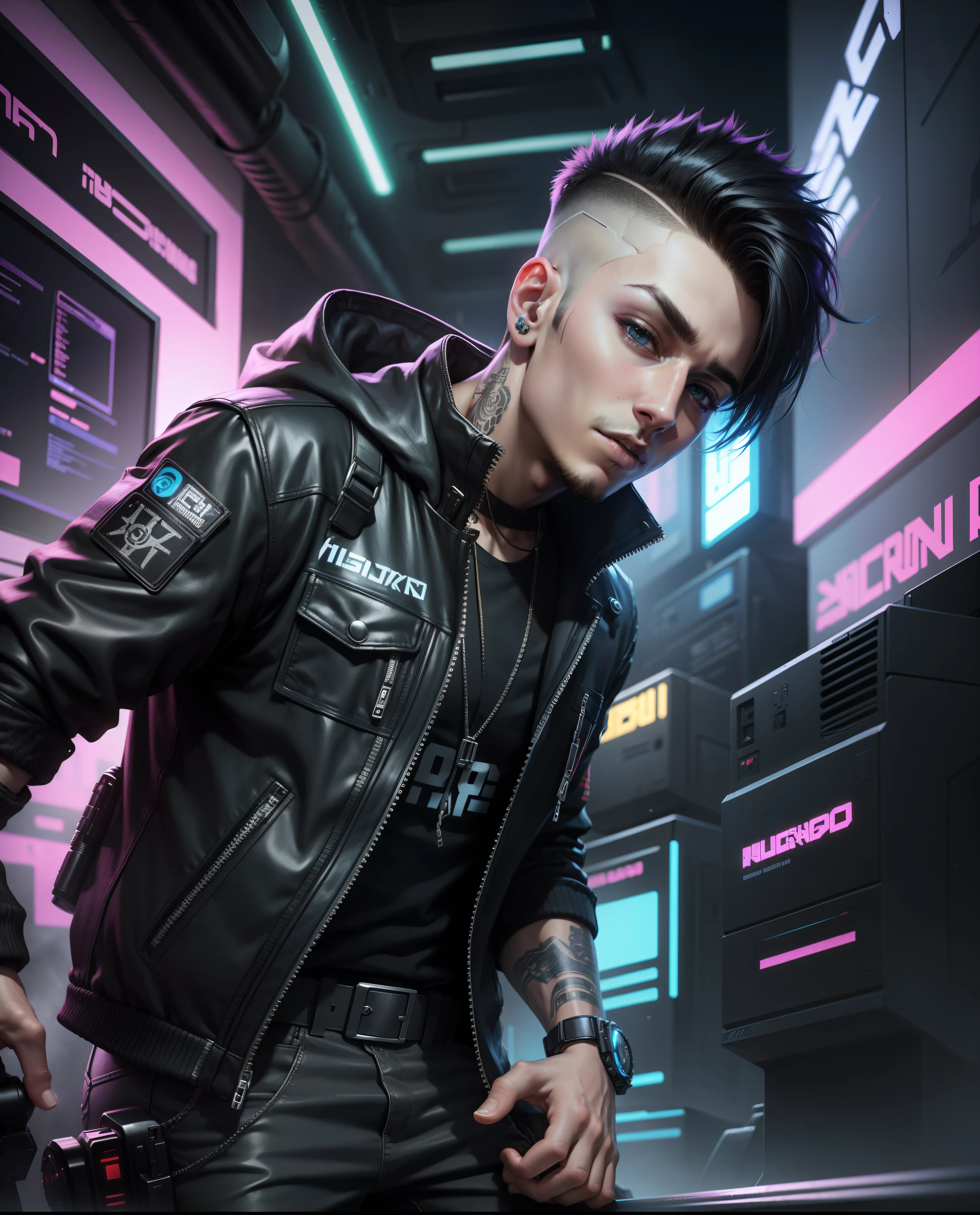 No changes in face cyberpunk hip hop boy realistic face ultra realistic handsome boy young boy background change