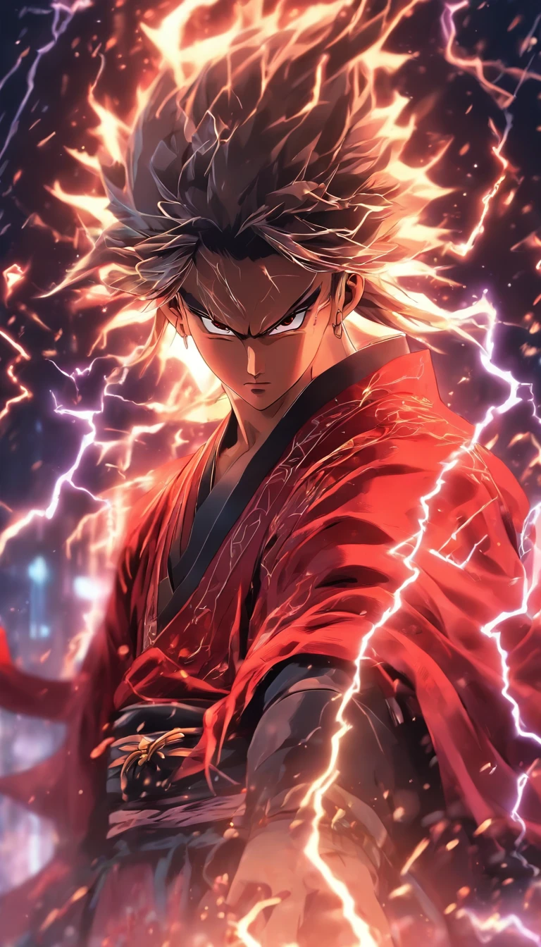 ((Masterpiece)),(Best quality)),Faraway view,Perimeter lightning,Sword Rain,A young Chinese Taoist priest,Glow effects,Hyper-realistic,Ultra photo realsisim,Chinese black and white ink style,Red,Decolorization,Smudge,ink,8K,super-fine,high qulity,OC renderer