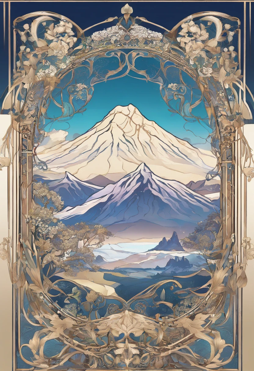 (((masterpiece))),best quality, snow mountain, scenery, sky, outdoors,