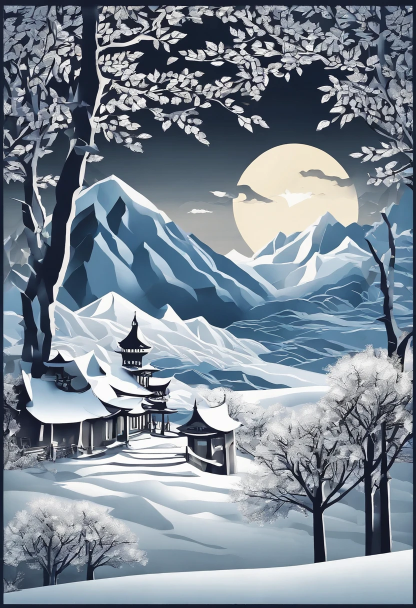 (((masterpiece))),best quality, snow mountain, scenery, sky, outdoors,