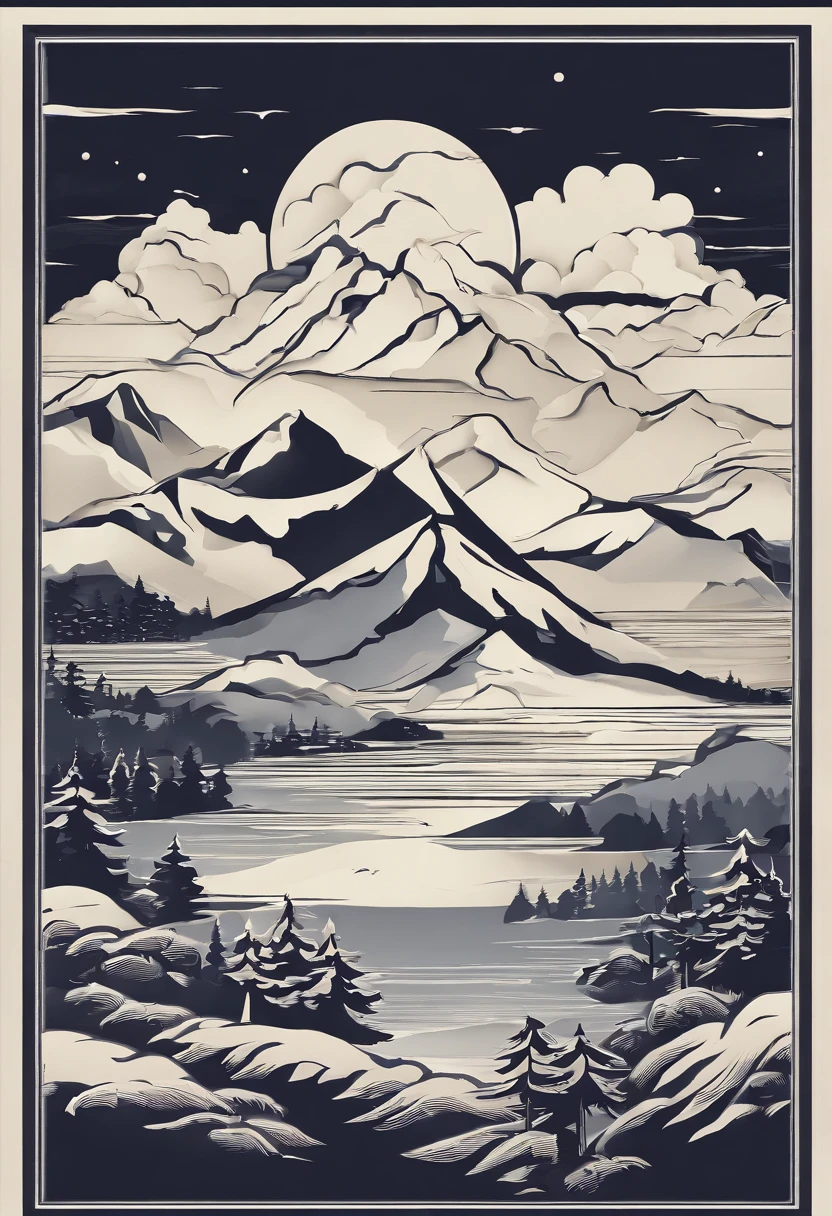 (((masterpiece))),best quality, snow mountain, scenery, sky, outdoors,
