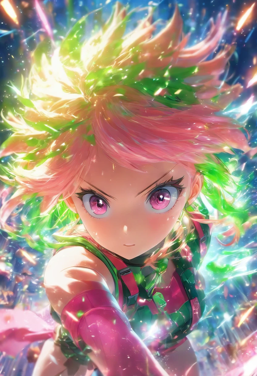 Anime girl with pink hair and green eyes poses for photo, Haruno Sakura, best anime 4k konachan wallpaper, Seductive Anime Girl, marin kitagawa fanart, sakura petals around her, splash art anime loli, anime style 4 k, anime moe art style, High quality anime art style, Detailed anime artwork, anime wallaper, Anime Best Girl