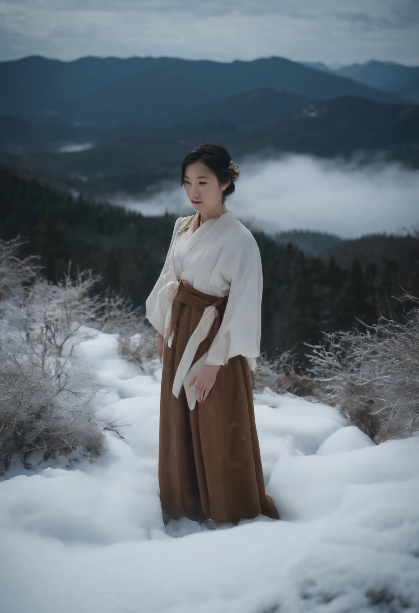 photograph of a (slim:1.1) (skinny:0.9) asian woman, (standing in a forest:1.2), (wearing no top:1.5), portrait, epic character composition, by ilya kuvshinov, alessio albi, nina masic, sharp focus, natural lighting, subsurface scattering, f2, 35mm, film grain, (freckles:0.2), skin imperfections, open pores, ornate, detailed gray eyes, 8k textures, intricate, highly detailed, sharp focus, soothing tones, insane details, intricate details, hyperdetailed, exposure blend, hdr, hyperrealistic, full body, head to toe