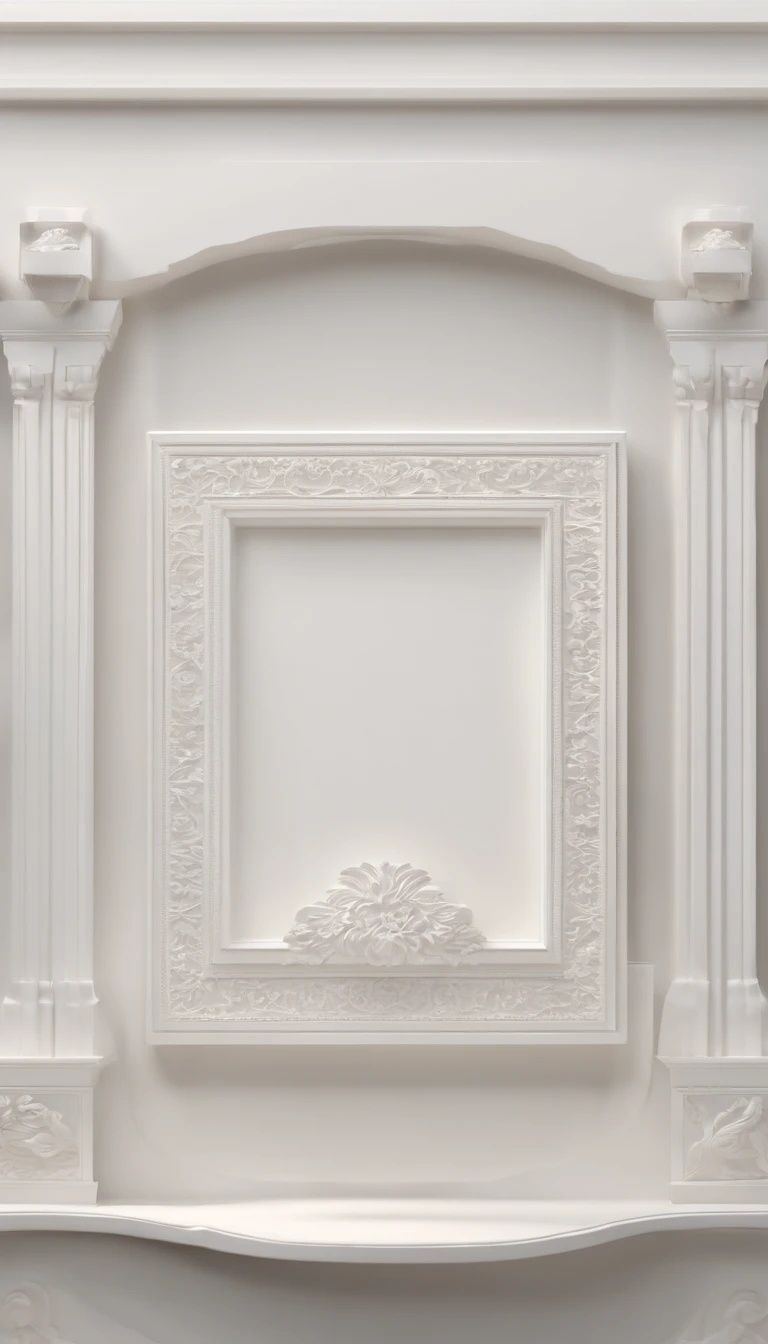 3D white pop-out name plate on top, horizontal name plate, rounded rectangle name plate, blank name plate, relief surround name plate, meticulously carved, white ivory carving, minimalistic, white spaces, pastel, javanese style, blank background, multidimensional paper fog crafts, paper illustration, portrait angle view, surabaya, 8k,chick, elegant, satisfying, forrestrial, high resolution, 8k