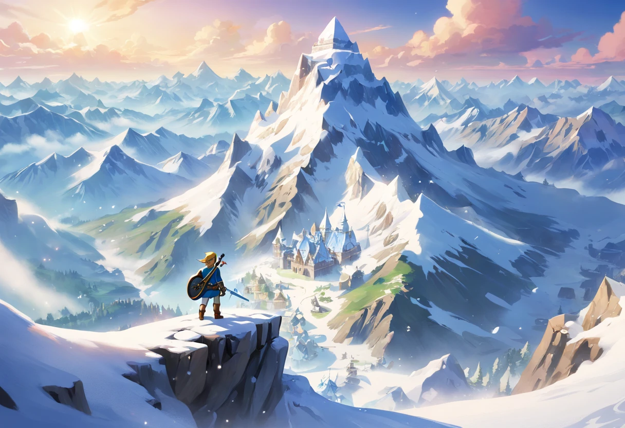 (best quality,4k,8k,highres,masterpiece:1.2),ultra-detailed,(realistic,photorealistic,photo-realistic:1.37),wide view,spiky snowy mountain,mountain top,ice, snow, spike, ice punk style,cold winter visual,blizzard,lots of small mountains, big mountain, surround