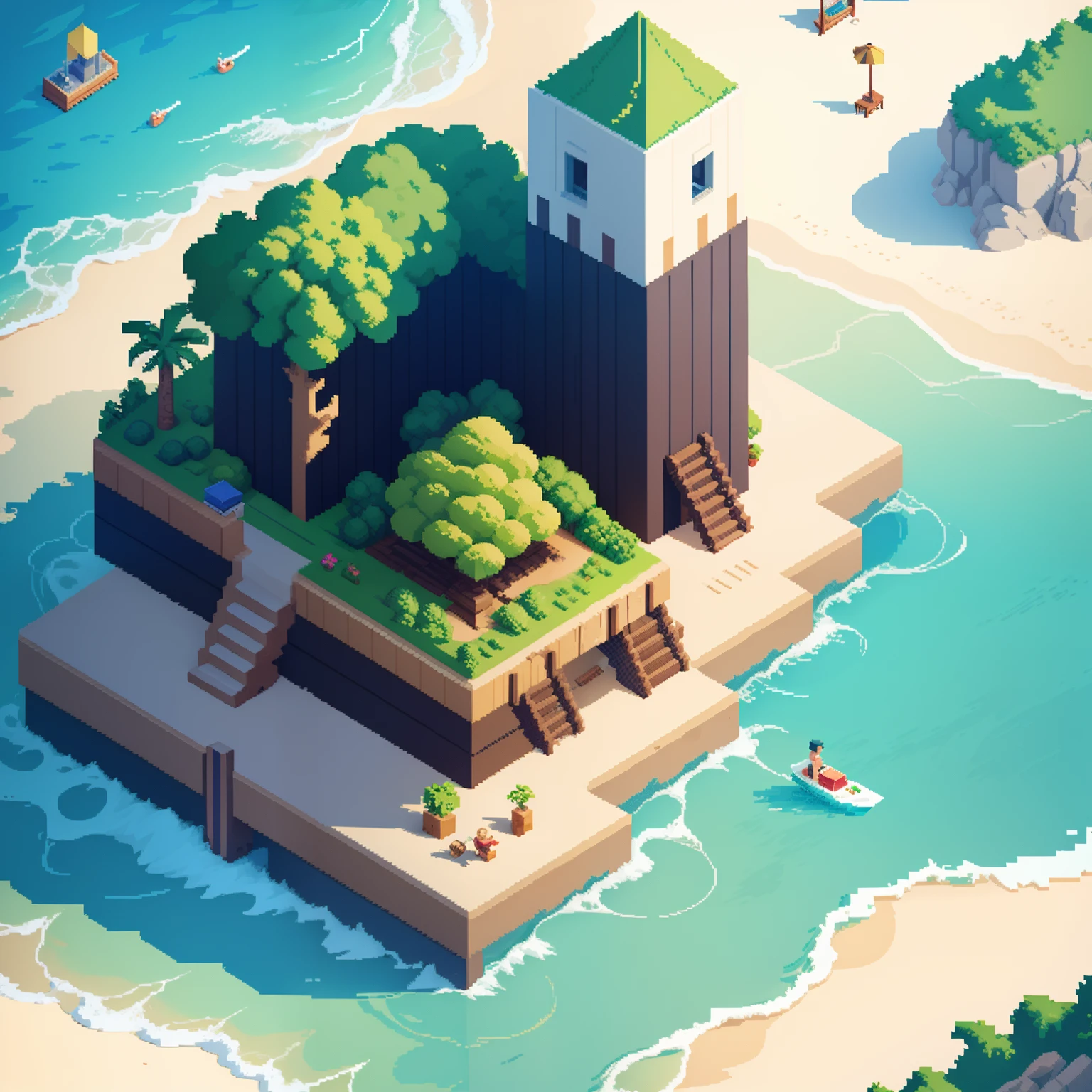 Pixel Art Beach