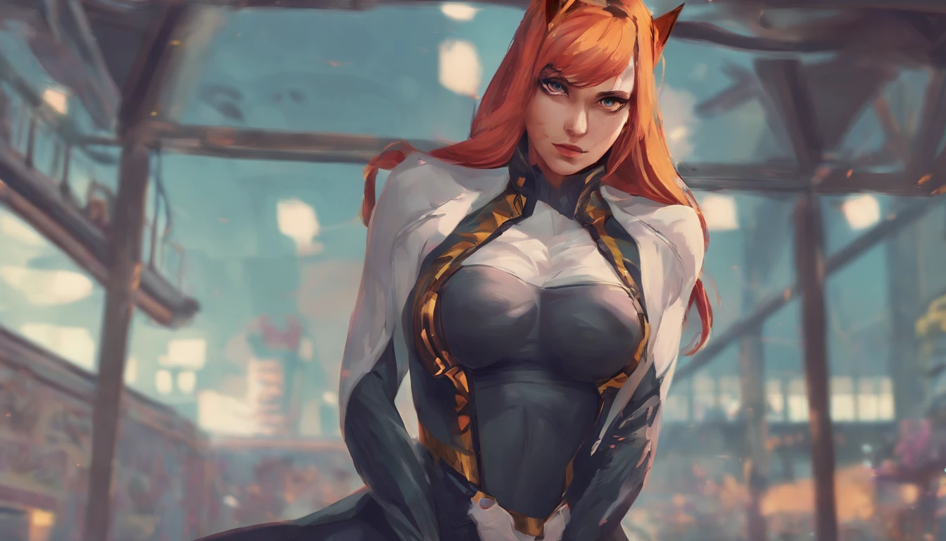 ((masterpiece)), Best Quality, (8k, Best Quality, masterpiece:1.2), ultra detailed, illustration, big fantasy city, Science fiction, ethereal city, floating city, many planets in the heavens, clouds around red hair with white skin with big eyes, black moon forehead tattoo, diadem, wearing a transparent swimsuit and having measurements of 90 chest, 60 hip, 90 waist.