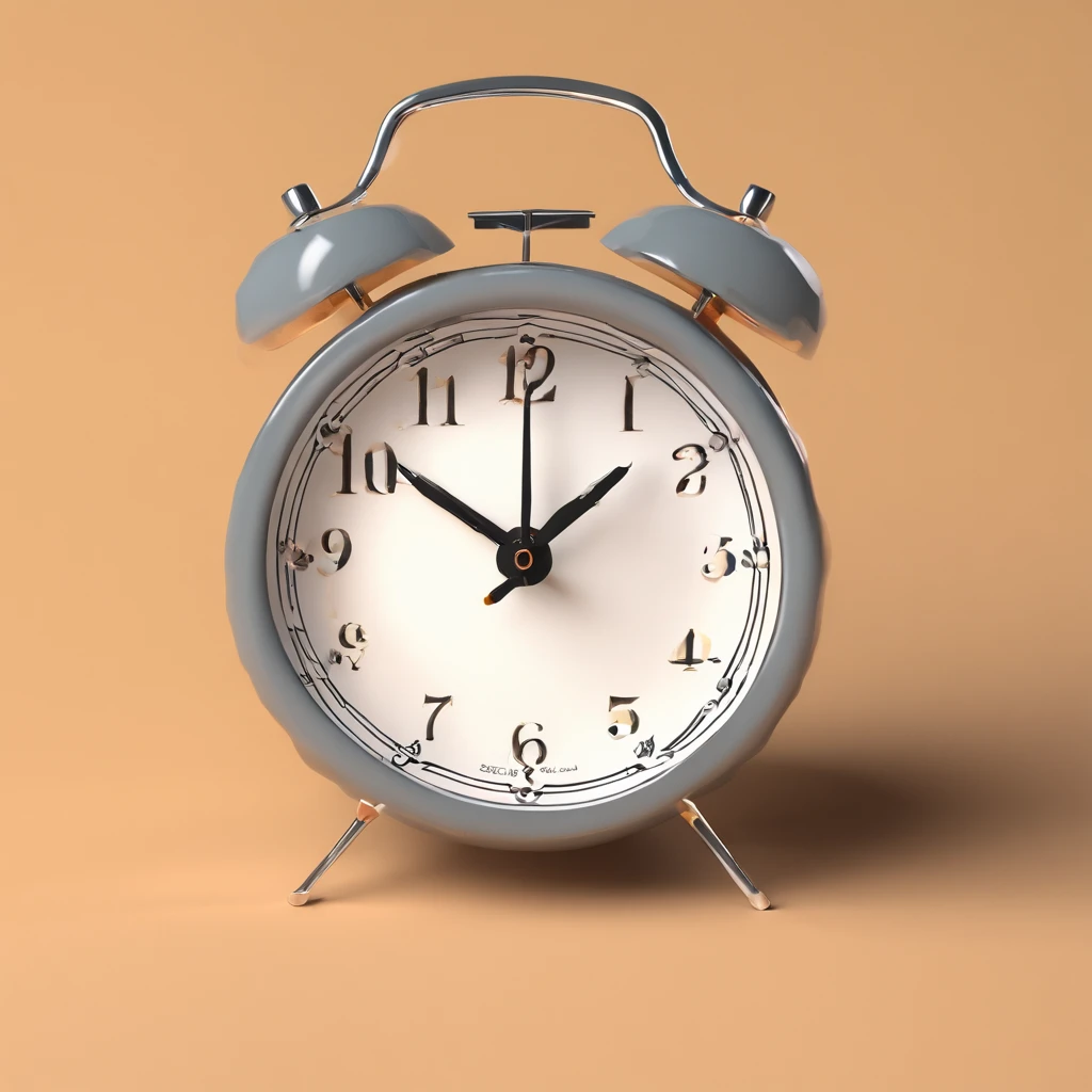 super cute IP create an old alarm clock, digital, bem bonito, marcando 25 minutos encima de um criado mudo desbotado, fundo desfocado, Bom brilho, 3D rendering of,best quality