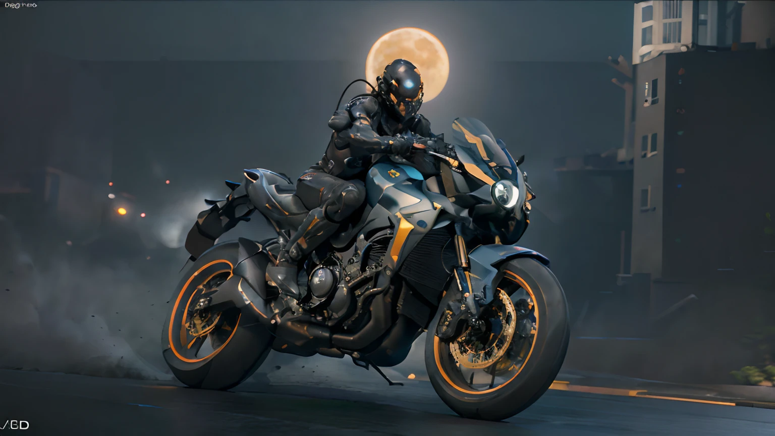 (full body, (dynamic pose), action pose), (rim lighting, studio lighting, distant moon light, night, bloom), (cinematic, best quality, masterpiece, ultra HD textures, highly detailed, hyper realistic, intricate detail, 8k, photorealistic, concept art, matte painting, autodesk maya, vray render, ray tracing, hdr), (dslr, full frame, 16mm focal length, f/8 aperture, dynamic perspective, dynamic angle, golden ratio, wide photography, wide field of view, deep depth of field, zoom out) techwear, (futurism:1.4), mechanise robot, urbansamurai 3d, 2 realistic cyborgs in a cyberhelmet head, fighting each other, battle scene, action shot
