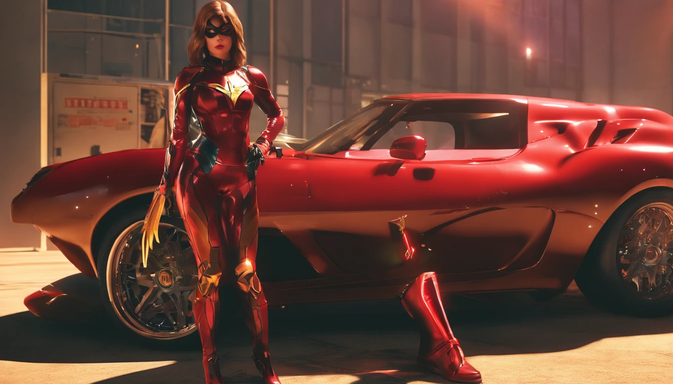 (Fondo de pantalla 8K extremely detallado), Una foto a mitad de plano de Batgirl, confiado, top sexy, Tapa corta:1.2, calma, Ropa futurista moderna, complejo, Highly detallado, and dramatic, cinematic lighting, Escena brillante, Cameltoe:1.2, Brecha entre el muslo, Luces suaves, sines grandes:1.3, NSFW:1.2, Chica en forma, Chica slender. Ropa gris oscuro, ornate, Chic Modernist, Modern Art, massive scale, V-Ray rendering, 100mm, game asset, autochrome colors, Metalheart, Museum lighting, Hyper realistic, dramatic shadows, film noir style, 4k