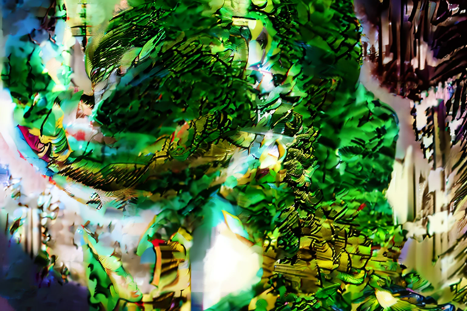 There is a close-up of a bug with a green face, digital painting of quetzalcoatl, Gold-green creatures, Sharp Digital Painting, shenron, tiger - crab creature, glossy digital painting, Ultra-realistic photos of Rayquaza, hyper detail illustration, Digital painting highly detailed, Ultra Detail. Digital Painting, Vibrant digital painting, colored screentone