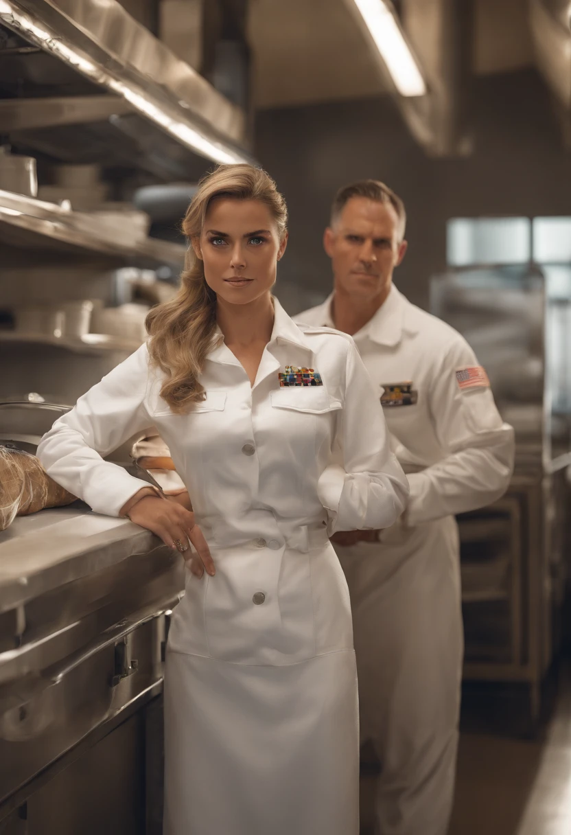 Cinematographer, ultra realista, 1hombre en una cocina, Cara hermosa, toma de cuerpo completo, Ropa detallada, Bellamente detallado, Ojos y cara extremadamente detallados, hermosos ojos detallados, (UHD, HDR, Altas Resoluciones, ultra detallado, Detalles intrincados, Efectos texturales, absurdos, obra maestra, 8k:1.2) Tom Cruise como pete mitchell in Top Gun movie, vestido como Pete Mitchell (traje militar de la USAF) cocinando cebiche peruano en un restaurante, medio cuerpo, XF IQ4, 150MP, 50mm, ISO 1000, 1/250s, luz natural, Adobe Lightroom, Photo Lab, Foto de afinidad, PhotoDirector 365